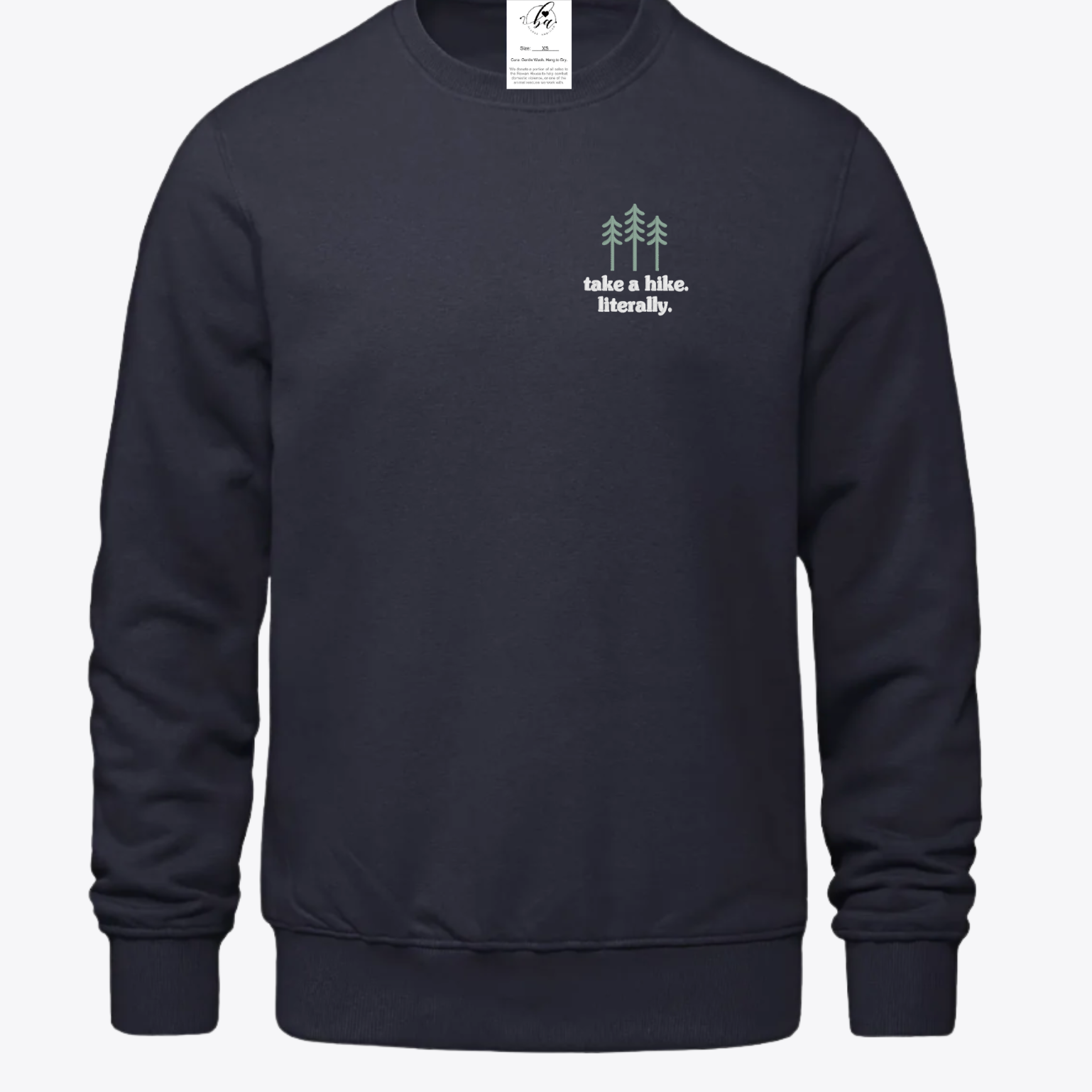Take a Hike. Literally. Embroidered Ultra Soft Crew Neck Sweater
