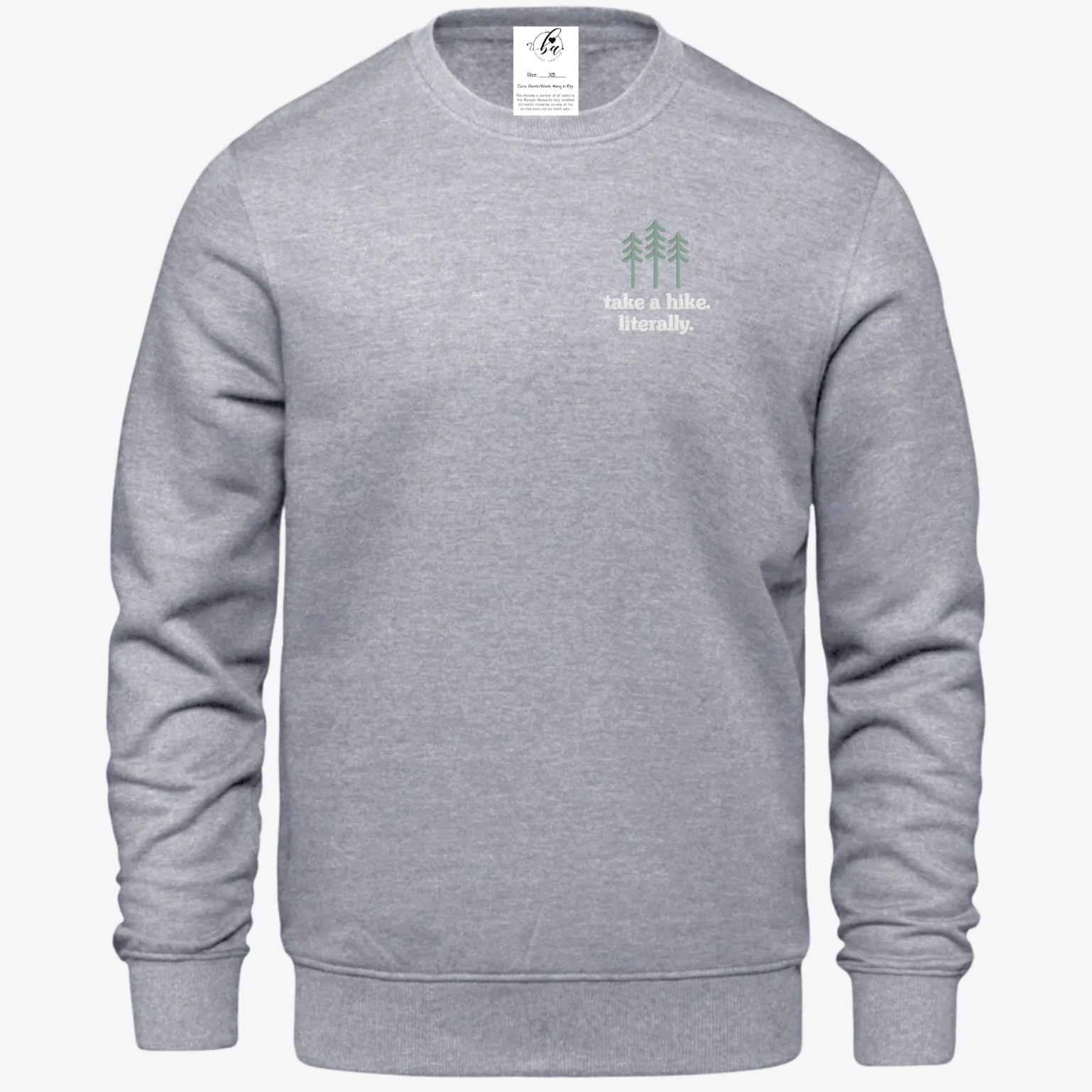 Take a Hike. Literally. Embroidered Ultra Soft Crew Neck Sweater