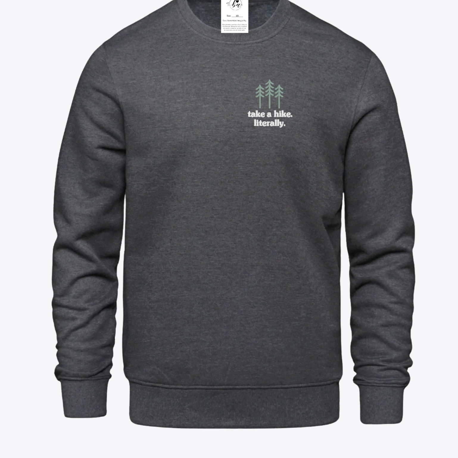 Take a Hike. Literally. Embroidered Ultra Soft Crew Neck Sweater