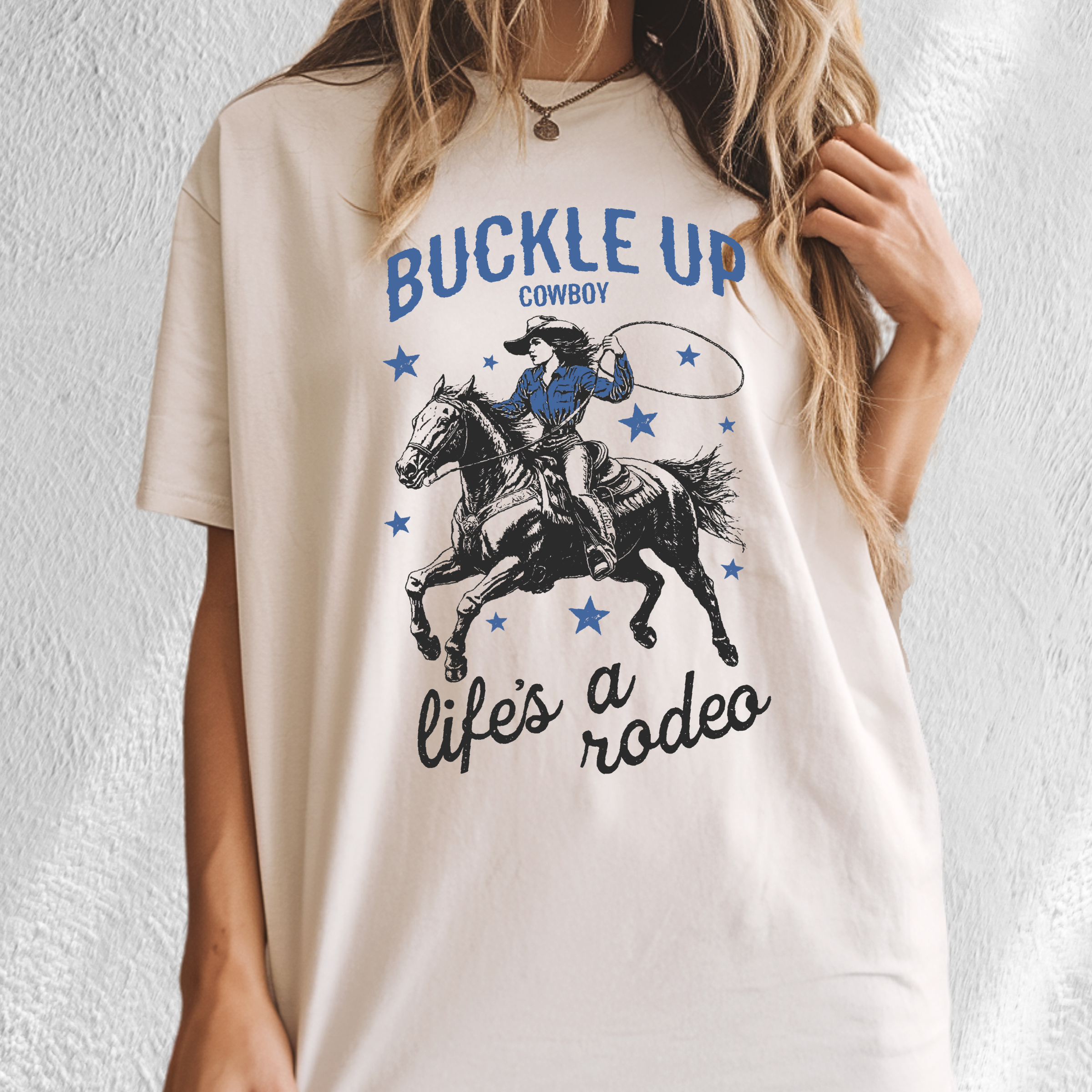 Buckle Up Cowboy Heavy Weight Tee | Western T-Shirt