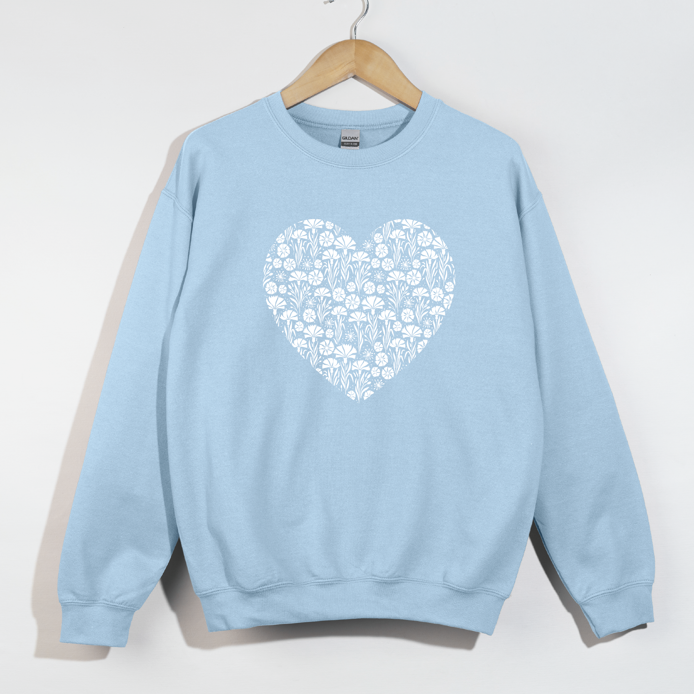 Cornflower Heart Classic Crew Neck Sweater