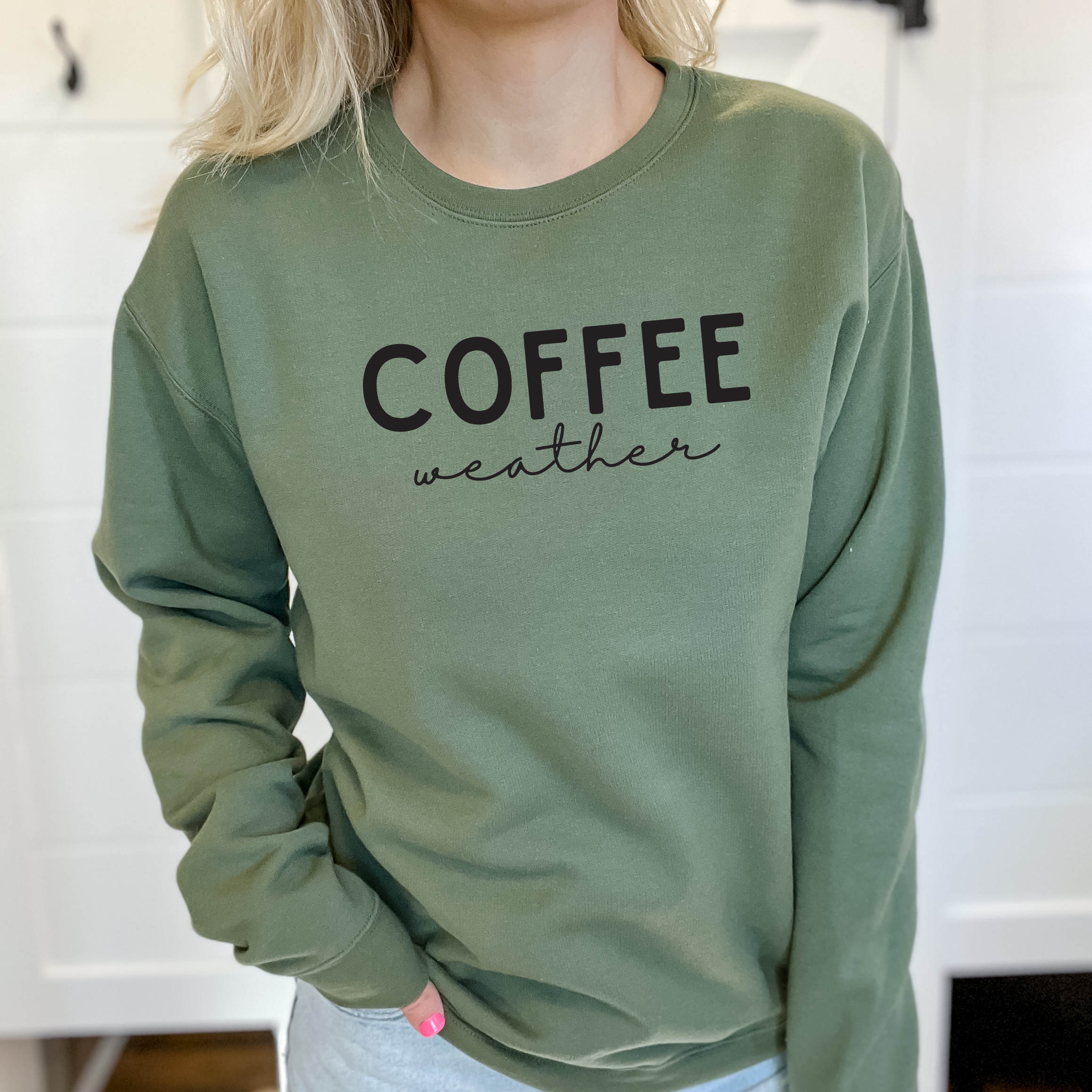 Coffee Weather Cozy Crew Neck Sweater