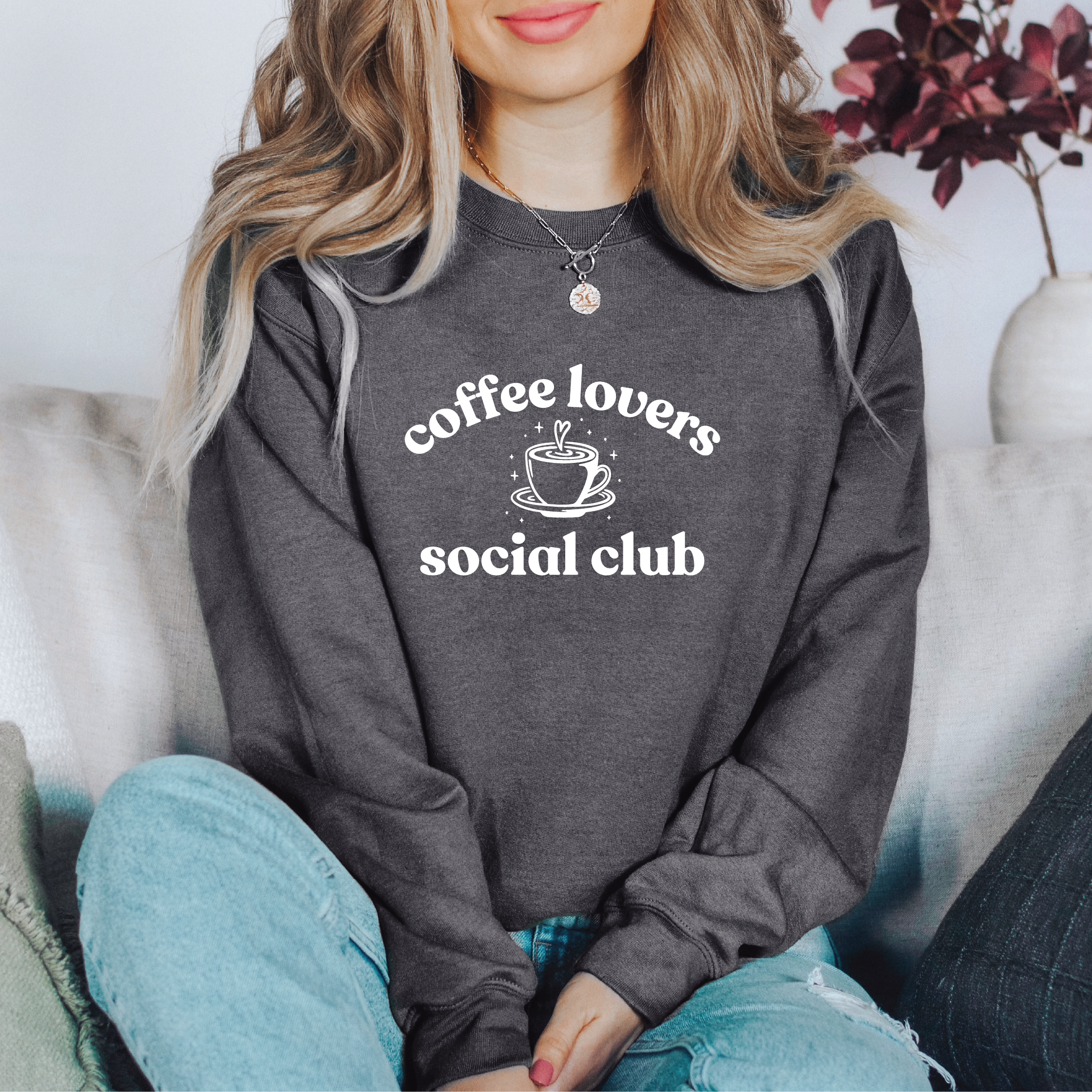 Coffee Lovers Social Club Classic Crew Neck Sweater