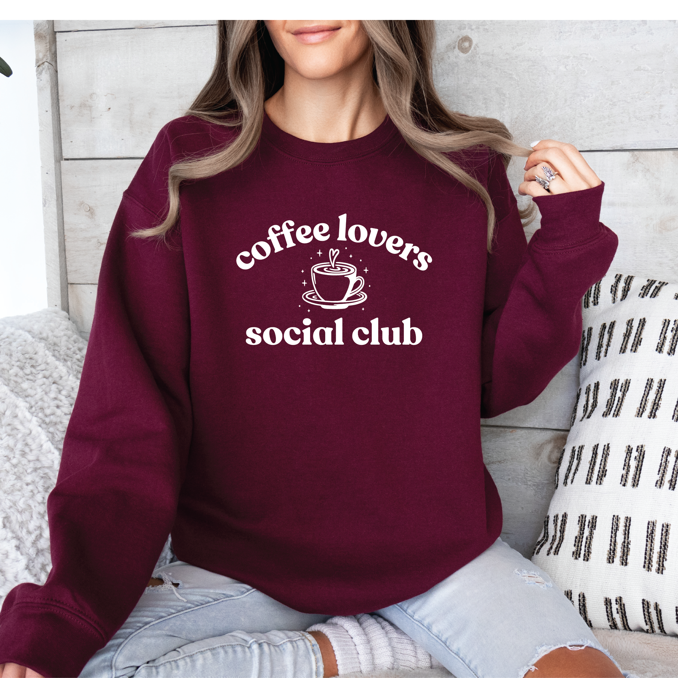 Coffee Lovers Social Club Classic Crew Neck Sweater