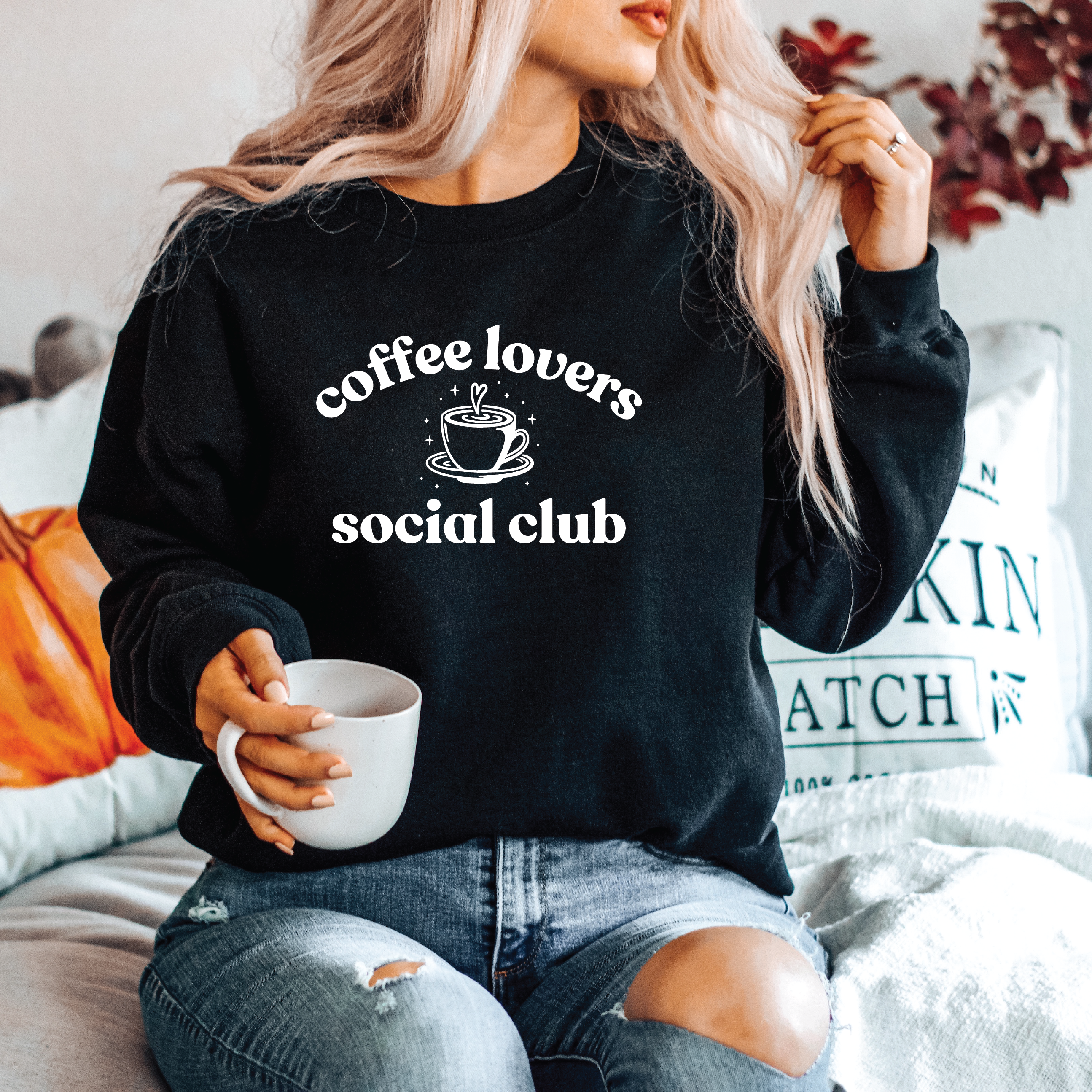 Coffee Lovers Social Club Classic Crew Neck Sweater