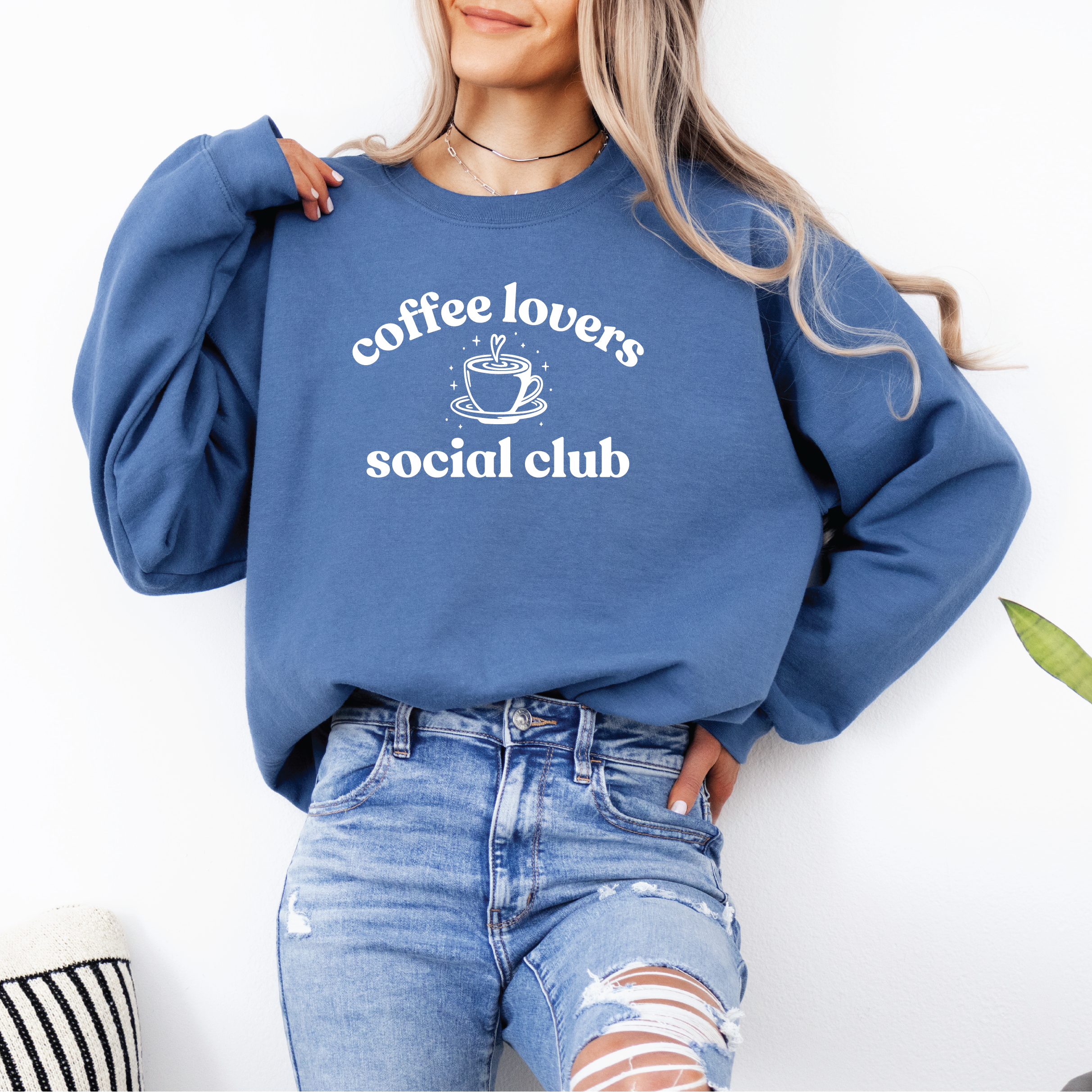 Coffee Lovers Social Club Classic Crew Neck Sweater