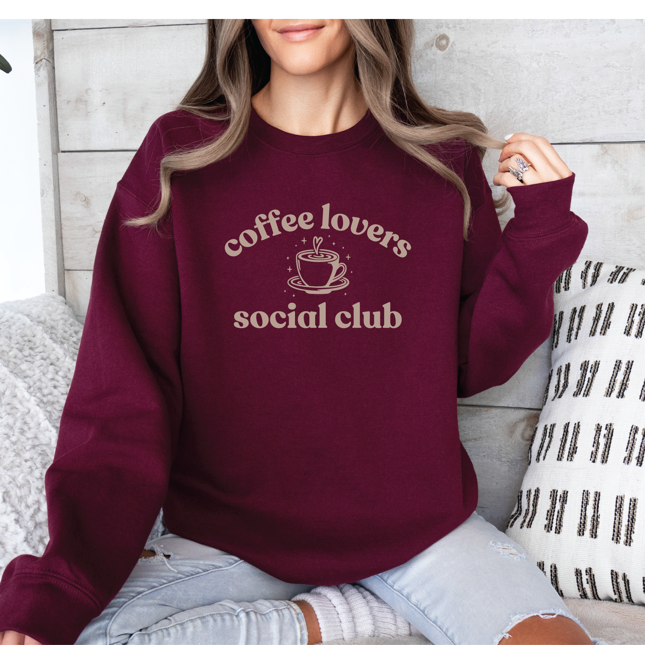 Coffee Lovers Social Club Classic Crew Neck Sweater