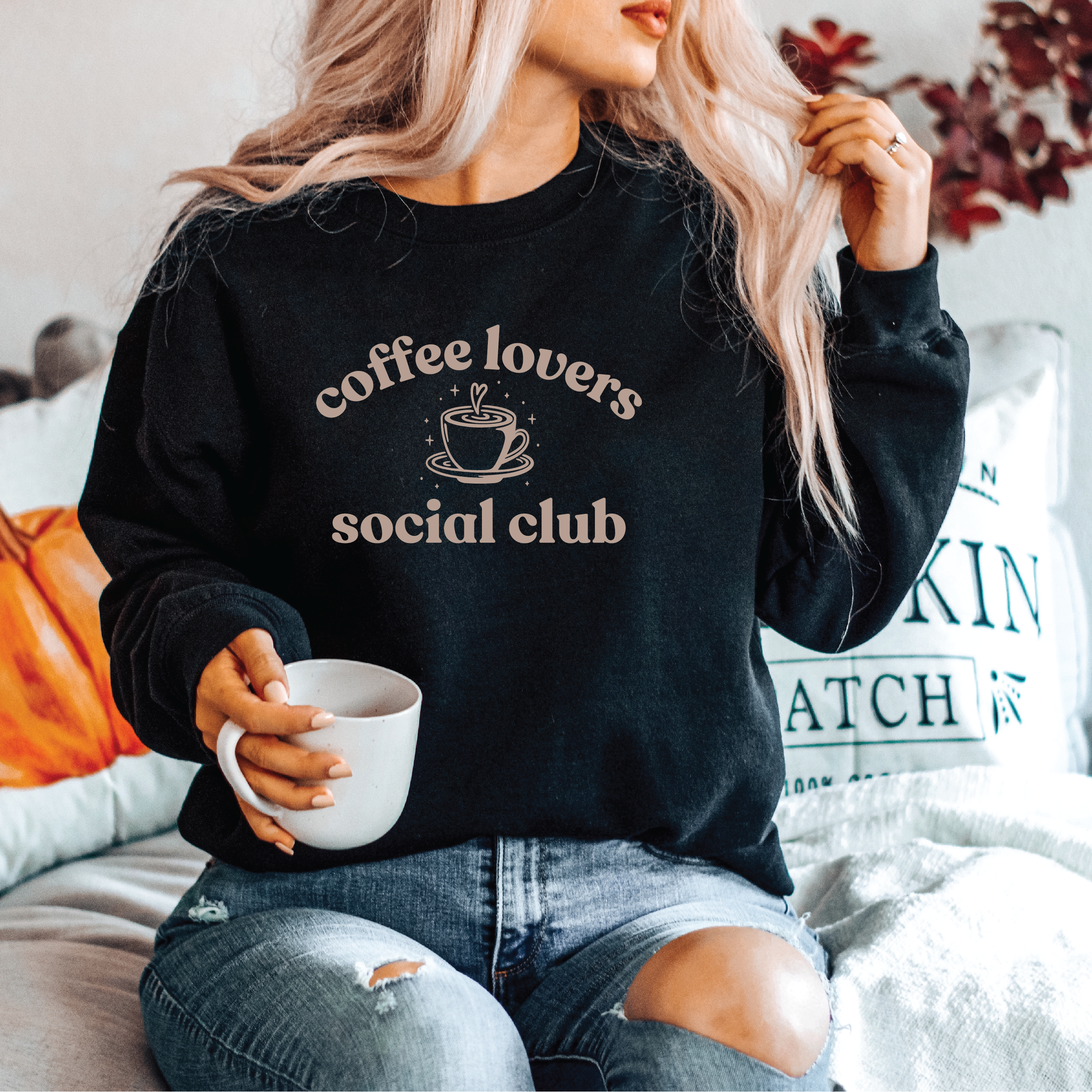 Coffee Lovers Social Club Classic Crew Neck Sweater
