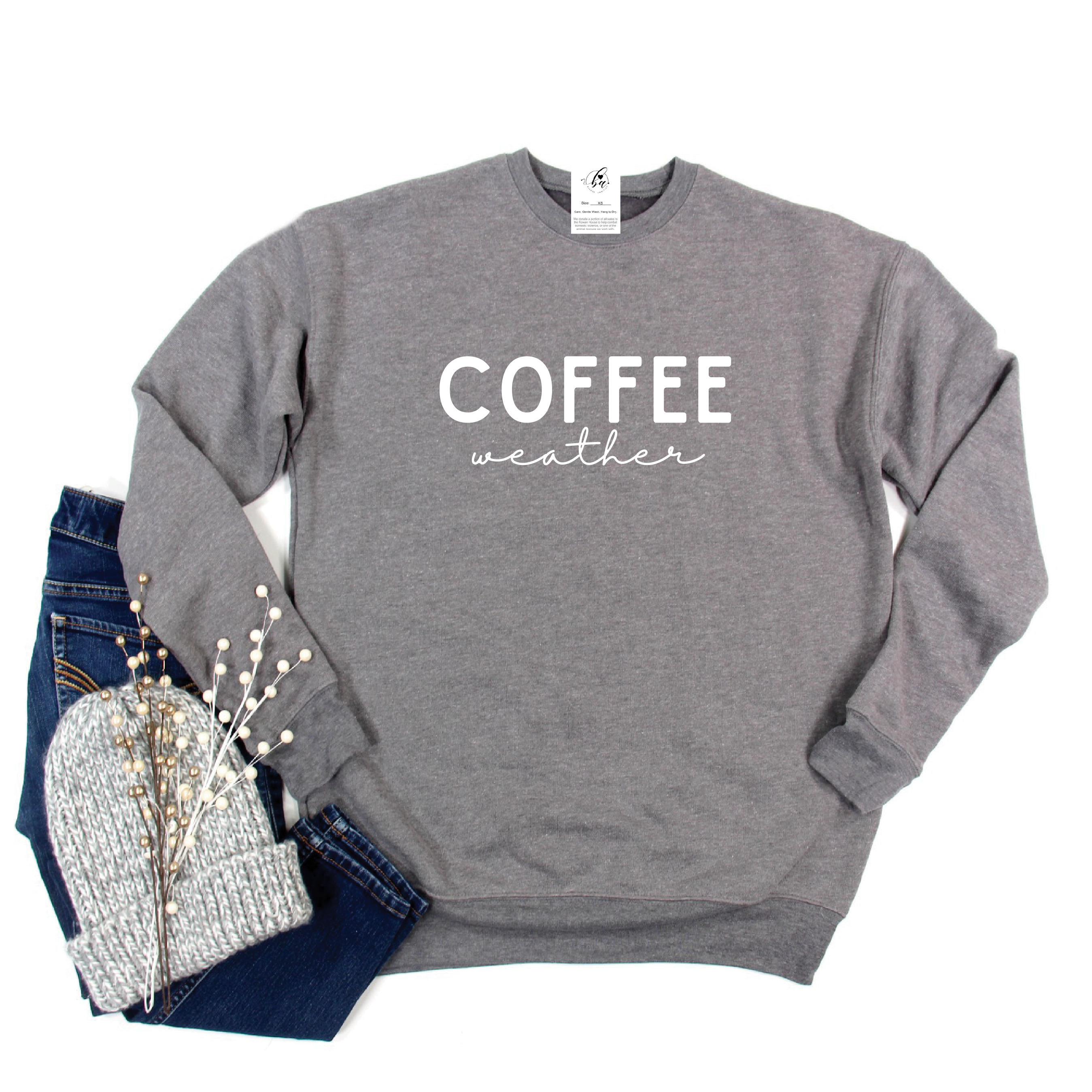 Coffee Weather Cozy Crew Neck Sweater