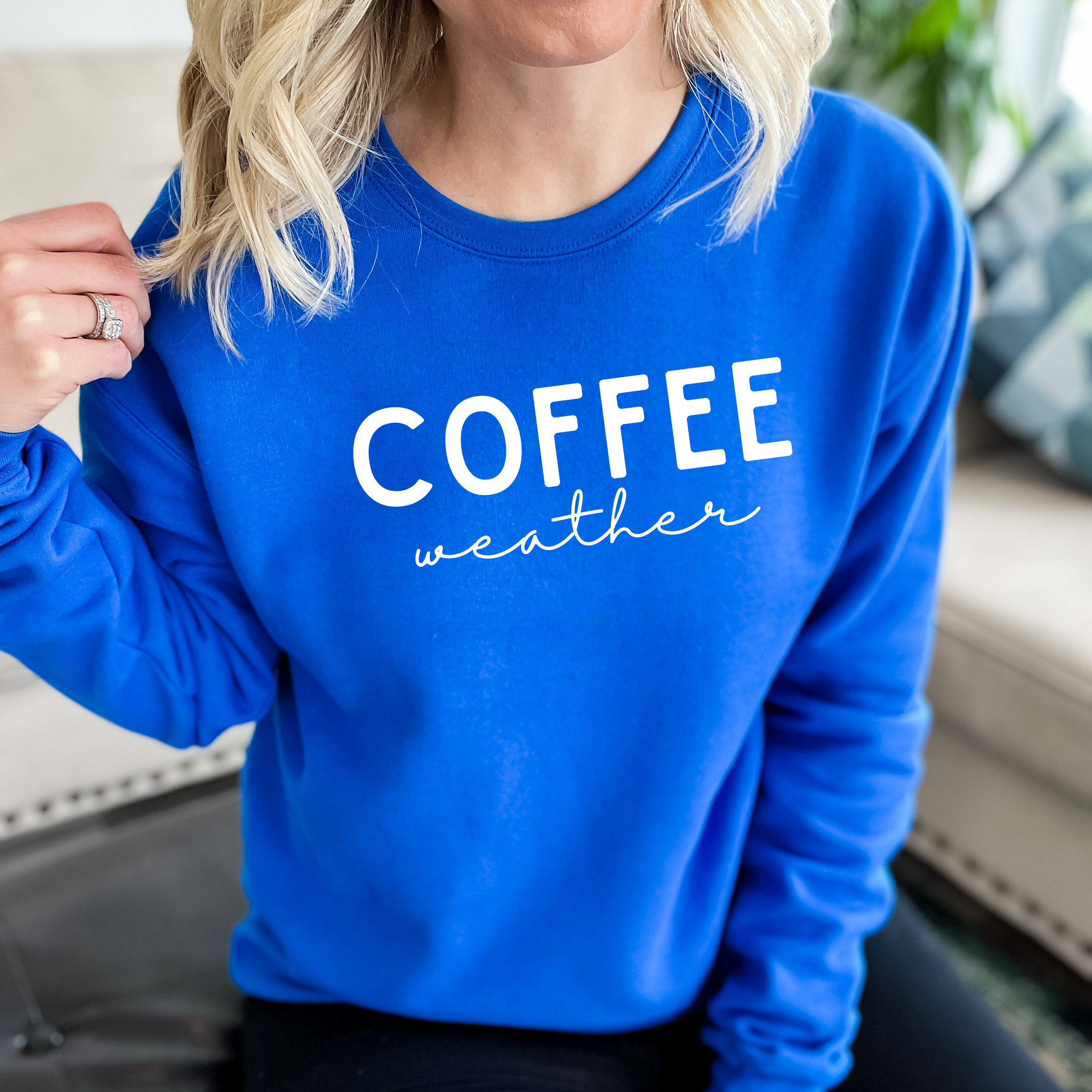 Coffee Weather Cozy Crew Neck Sweater