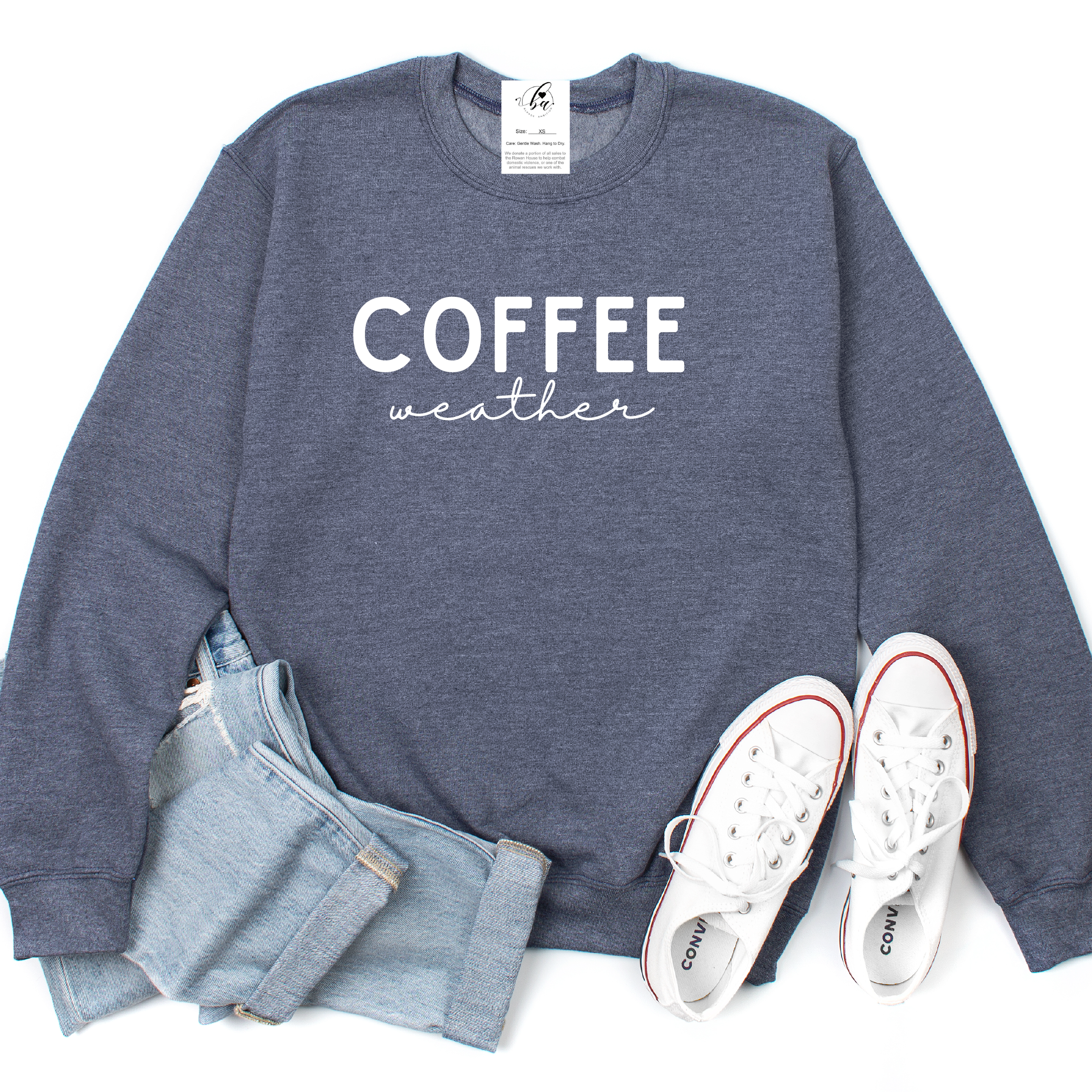 Coffee Weather Cozy Crew Neck Sweater
