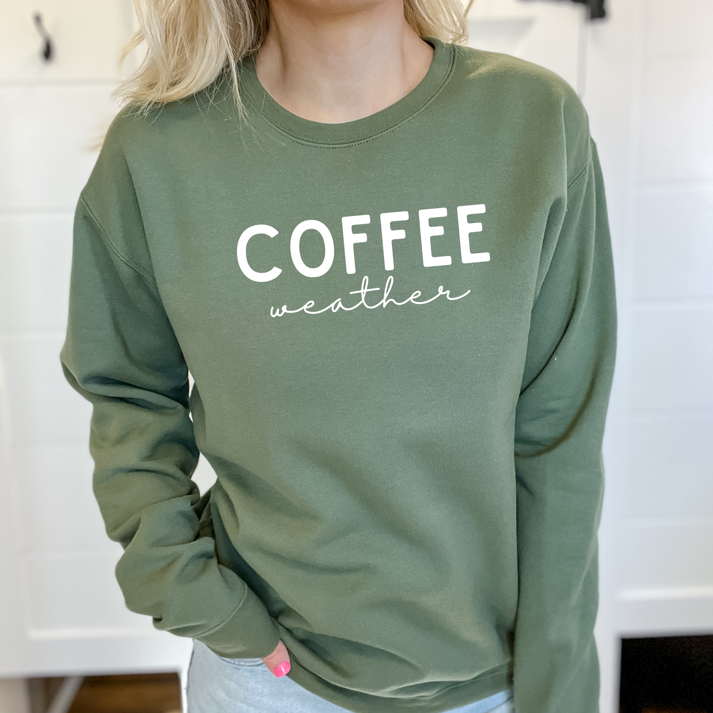 Coffee Weather Cozy Crew Neck Sweater