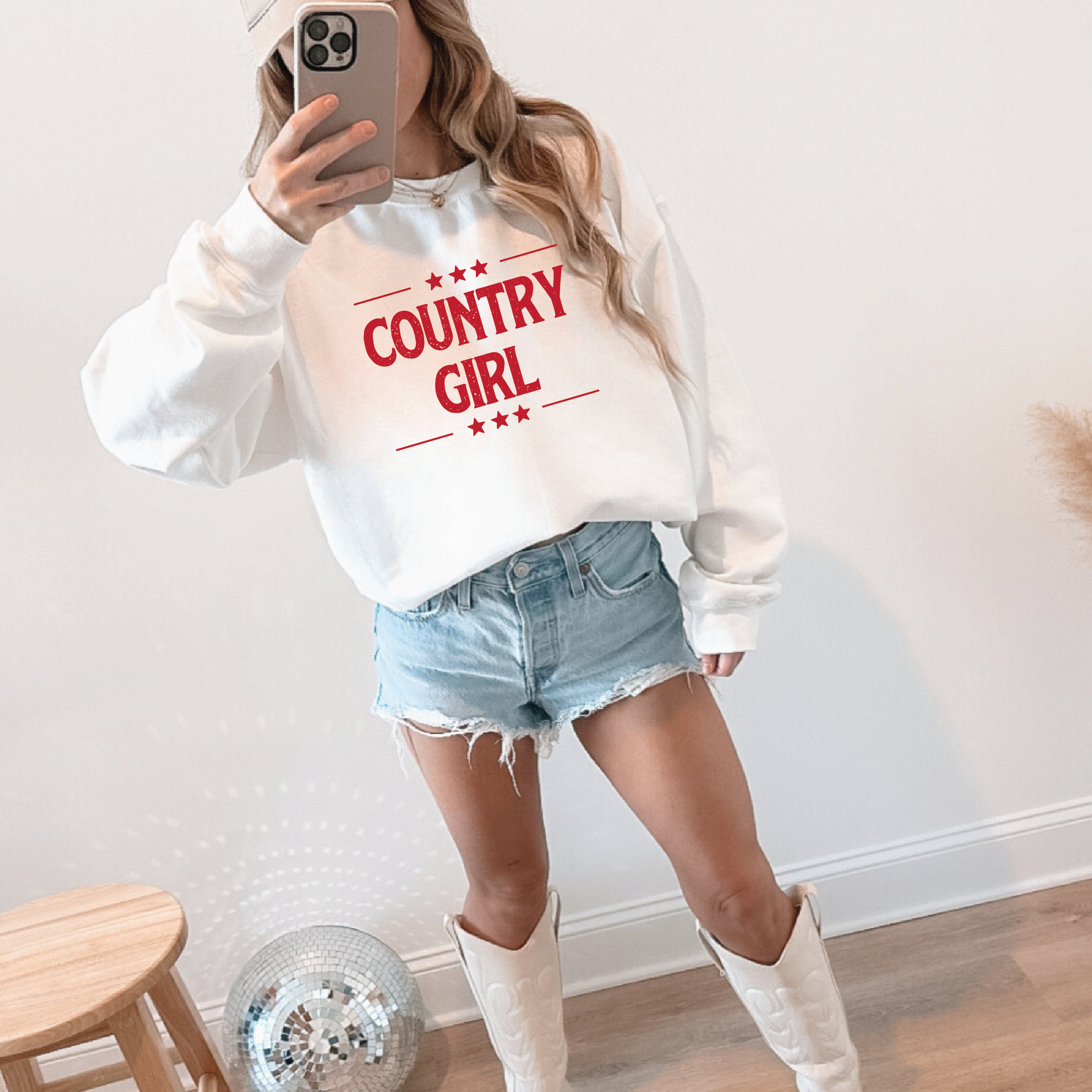 Country Girl Classic Crew Neck Sweater