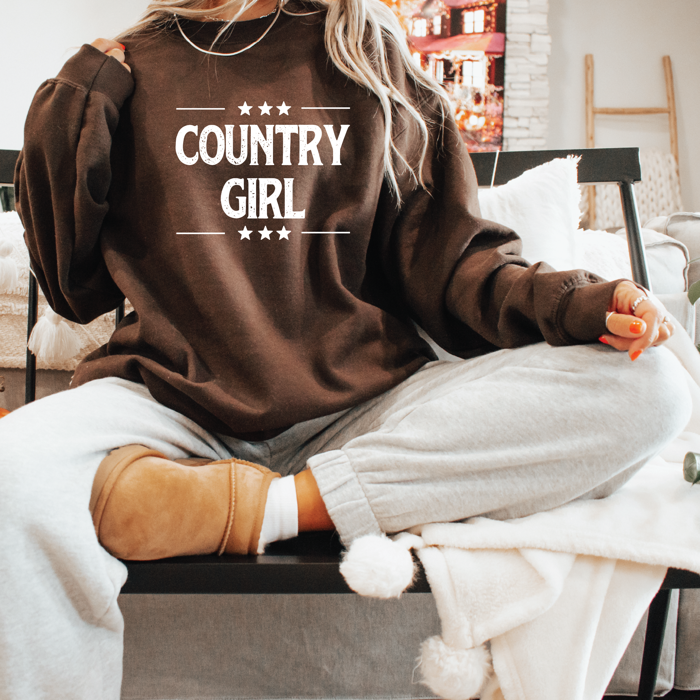 Country Girl Classic Crew Neck Sweater
