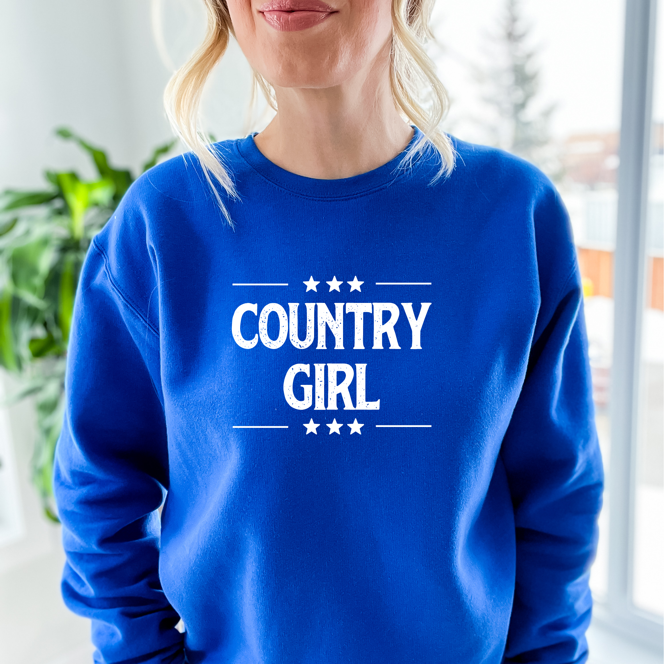 Country Girl Cozy Crew Neck Sweater