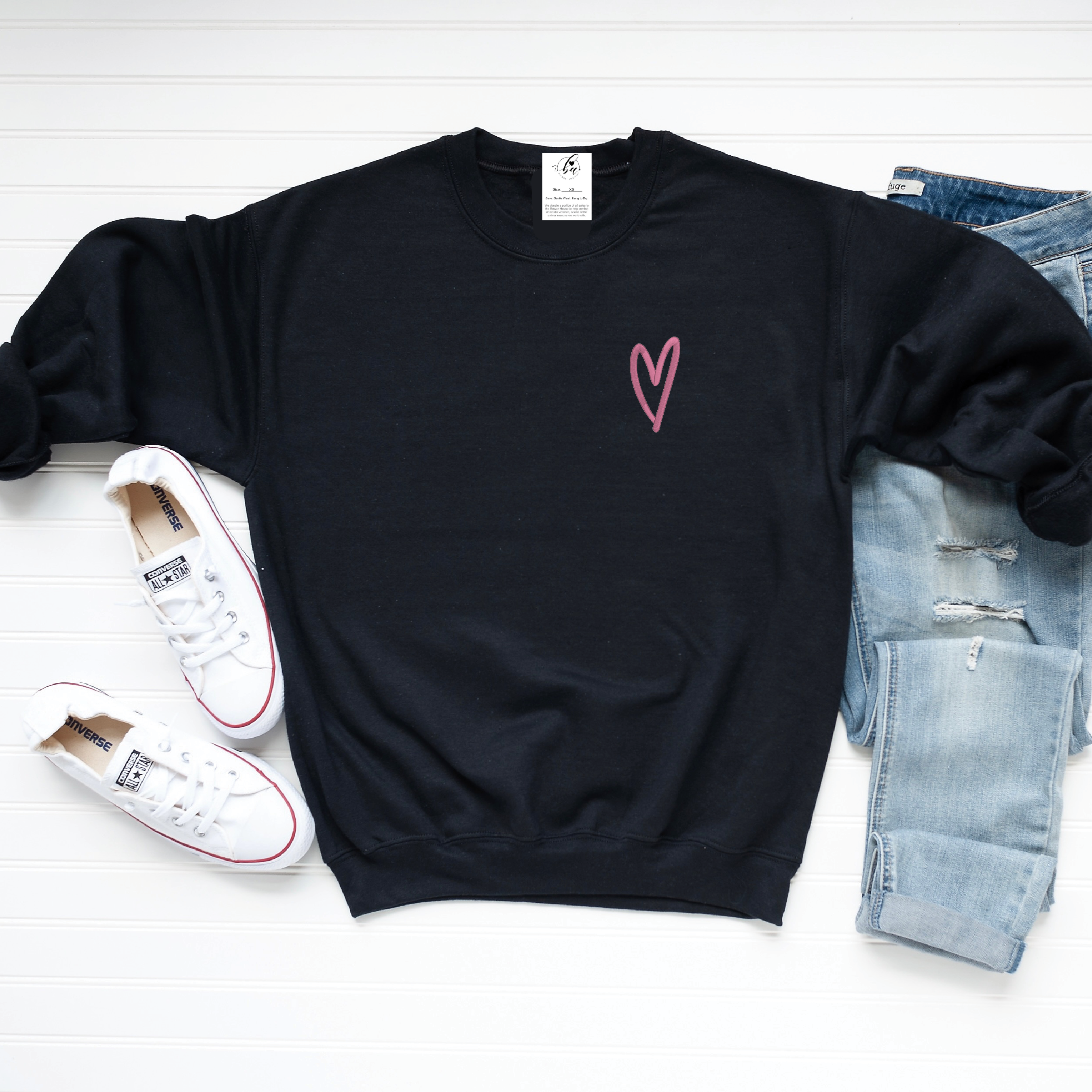 Keep Going Embroidered Cozy Crew Neck Sweater