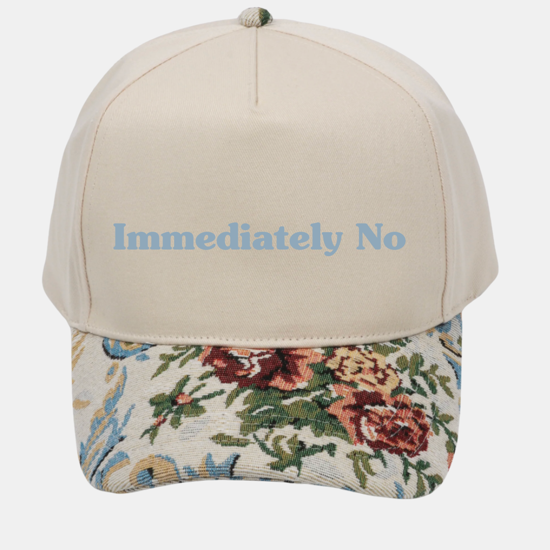Immediately No Embroidered Cap