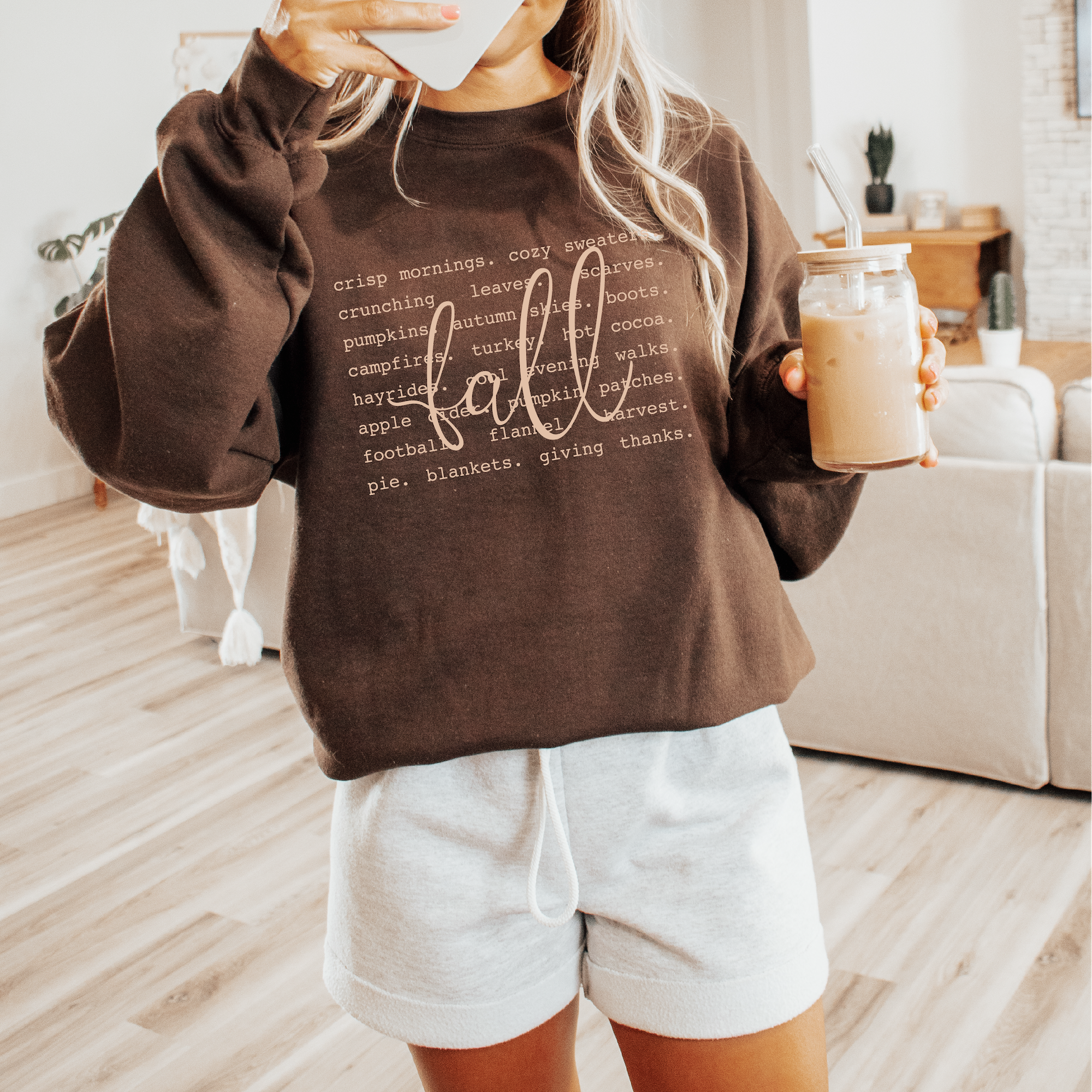 Fall Words Classic Crew Neck Sweater