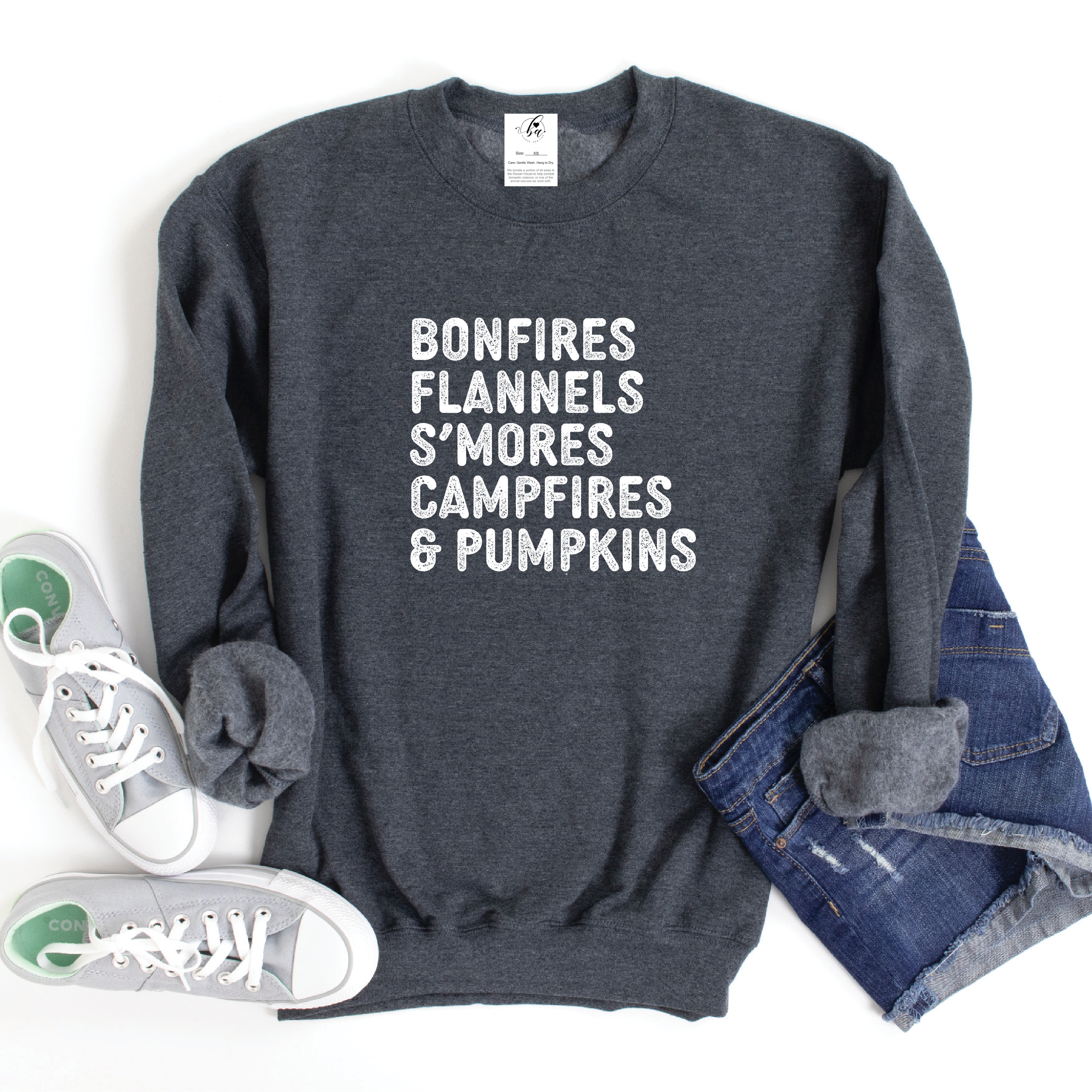 Bonfires, Flannels, {Fall} Cozy Crew Neck Sweater