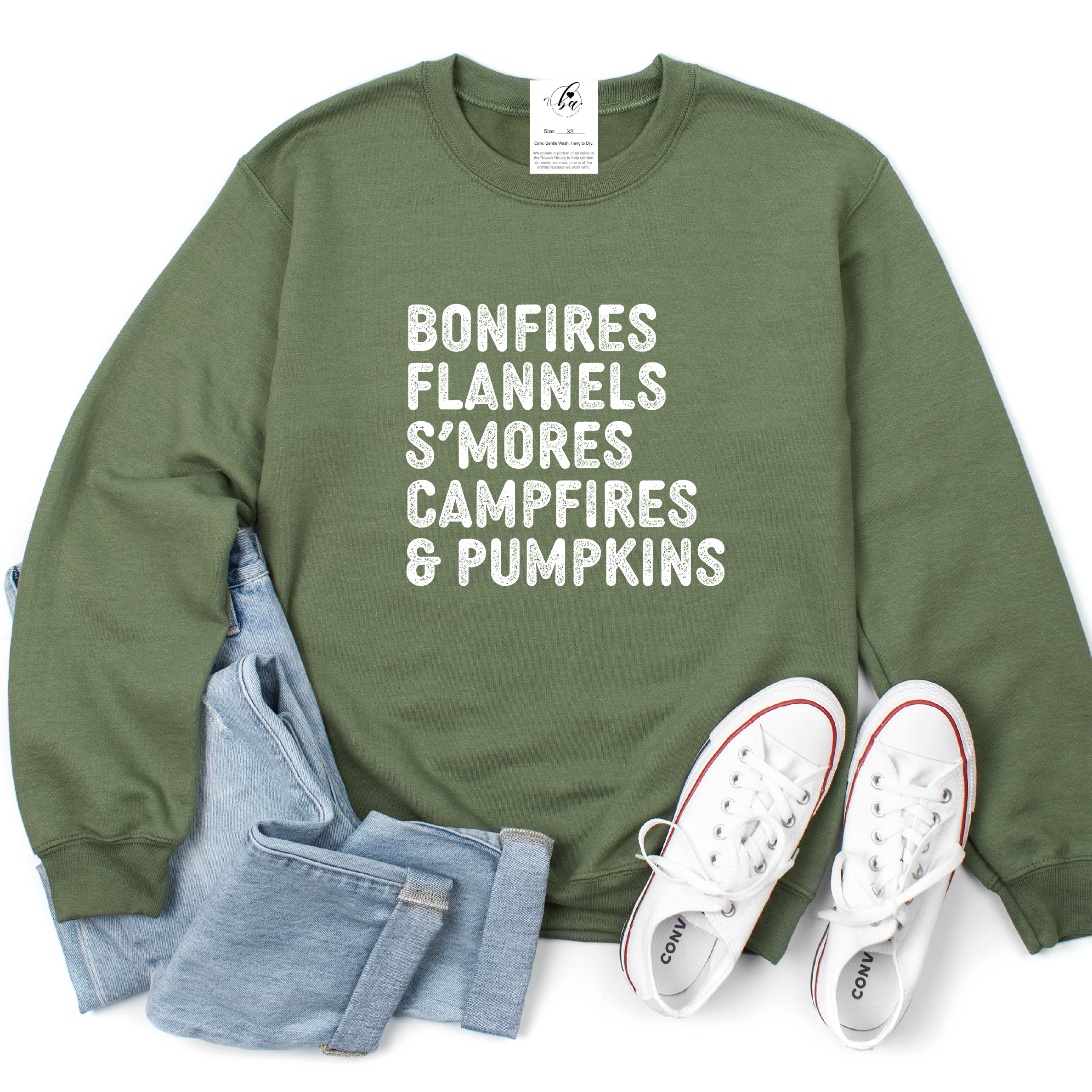 Bonfires, Flannels, {Fall} Cozy Crew Neck Sweater