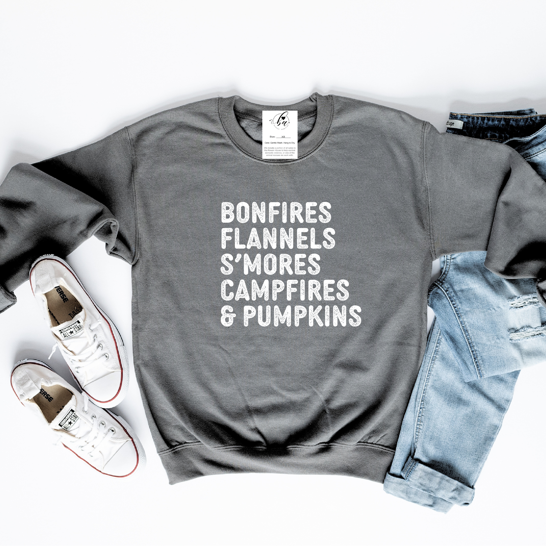 Bonfires, Flannels, {Fall} Cozy Crew Neck Sweater