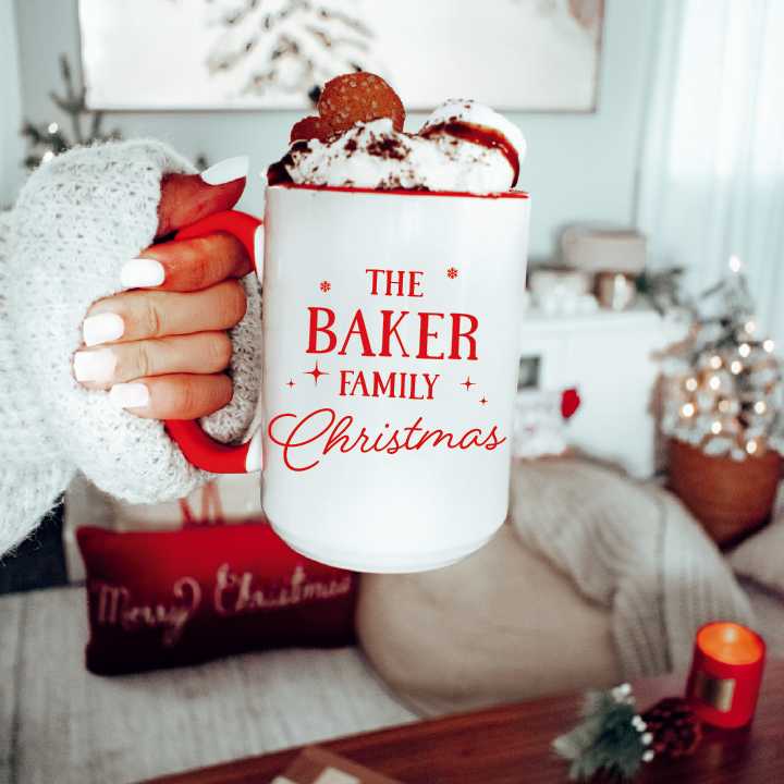 Custom Family Christmas 15oz Christmas Mug