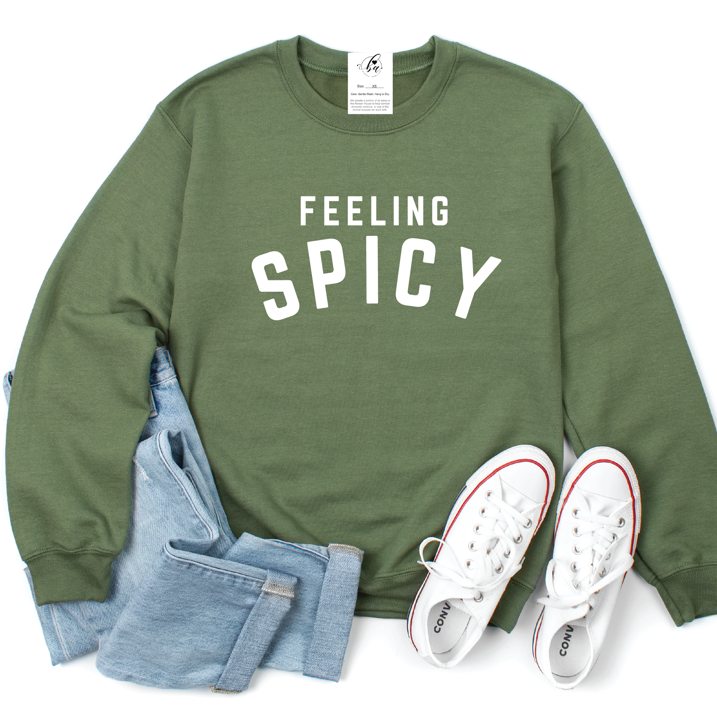 Feeling Spicy Cozy Crew Neck Sweater