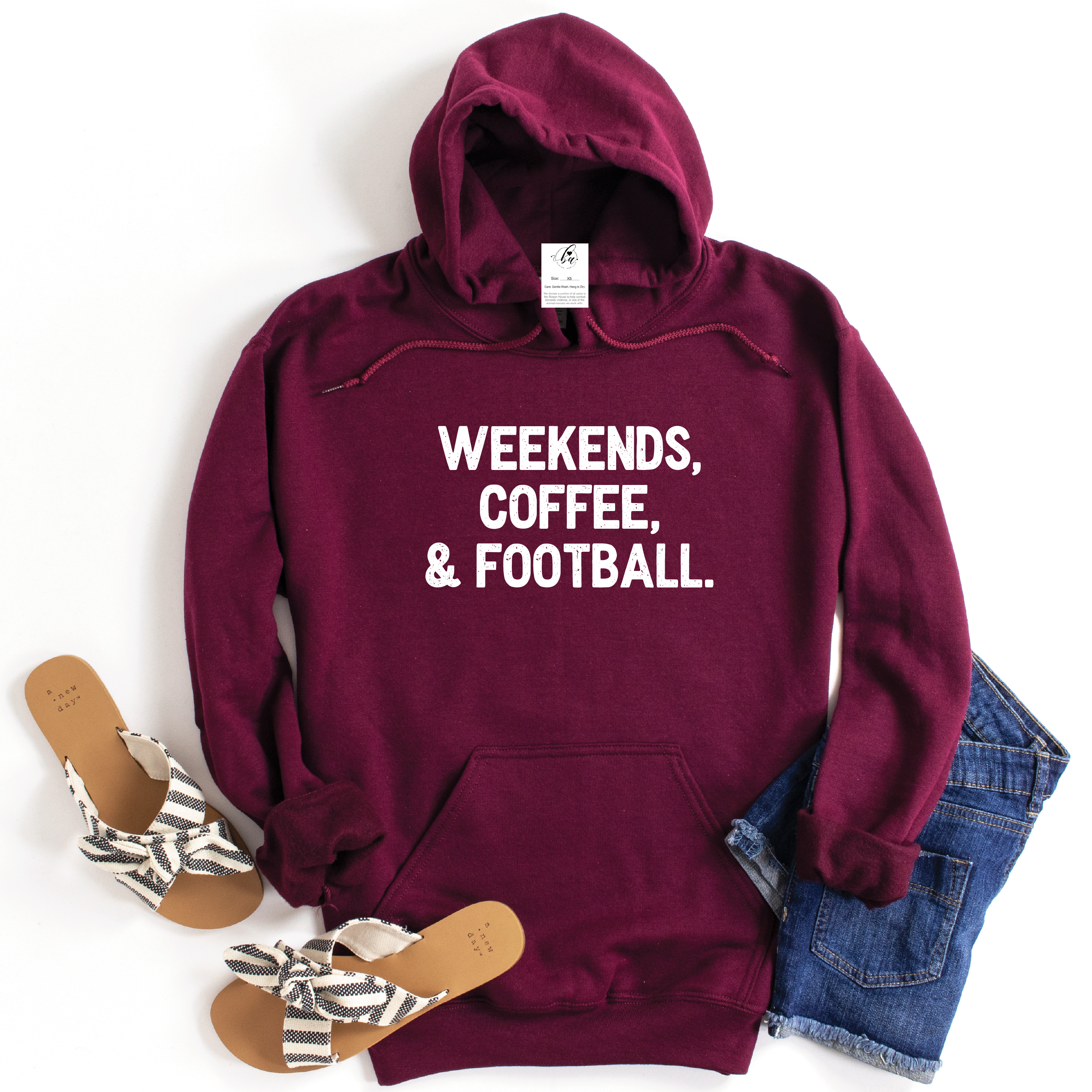 Weekends, Coffee, & Football Cozy Hoodie