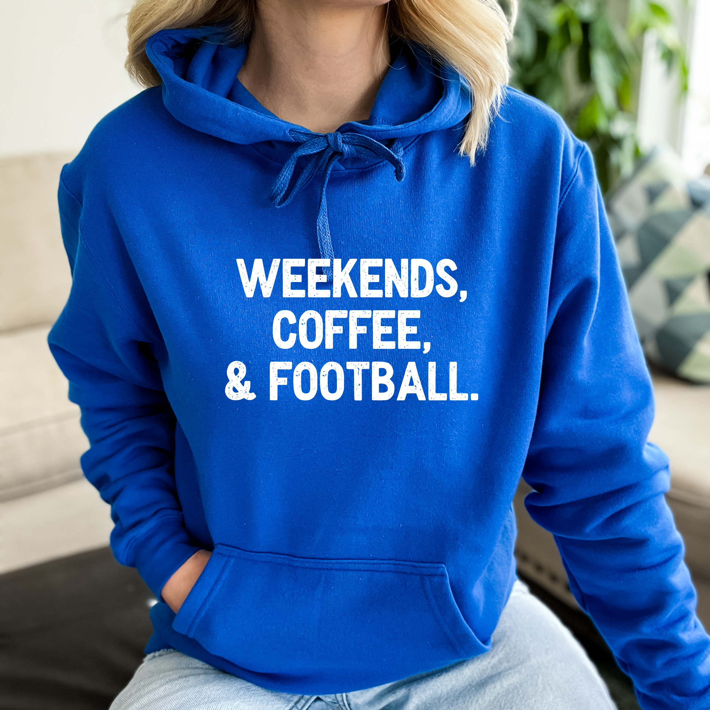 Weekends, Coffee, & Football Cozy Hoodie