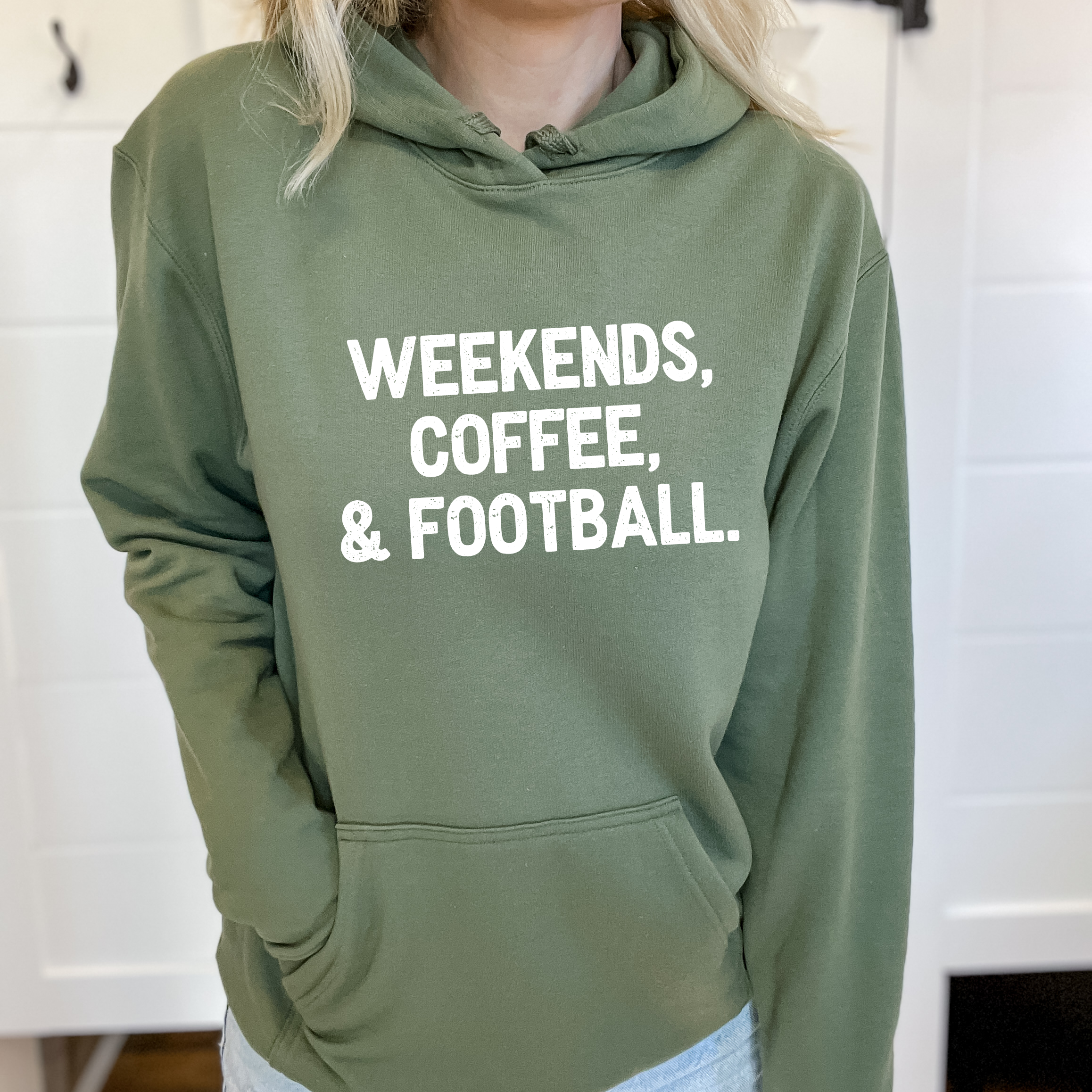 Weekends, Coffee, & Football Cozy Hoodie