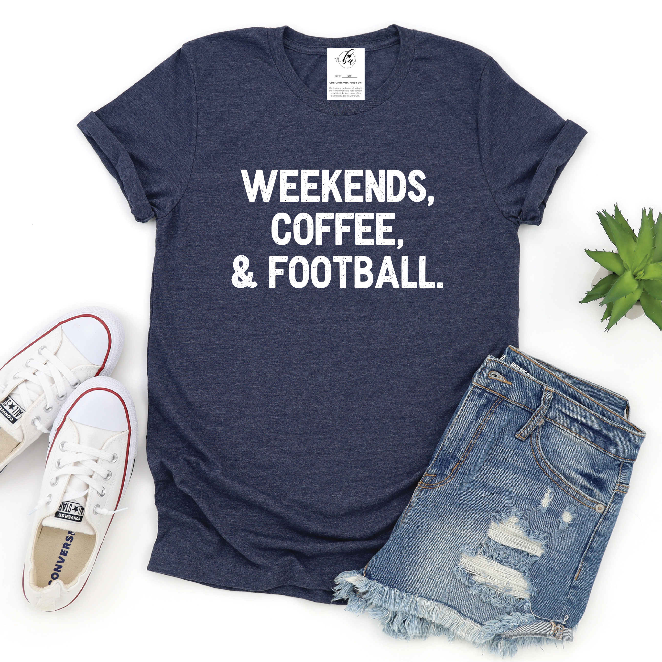 Weekends, Coffee, Football Tee