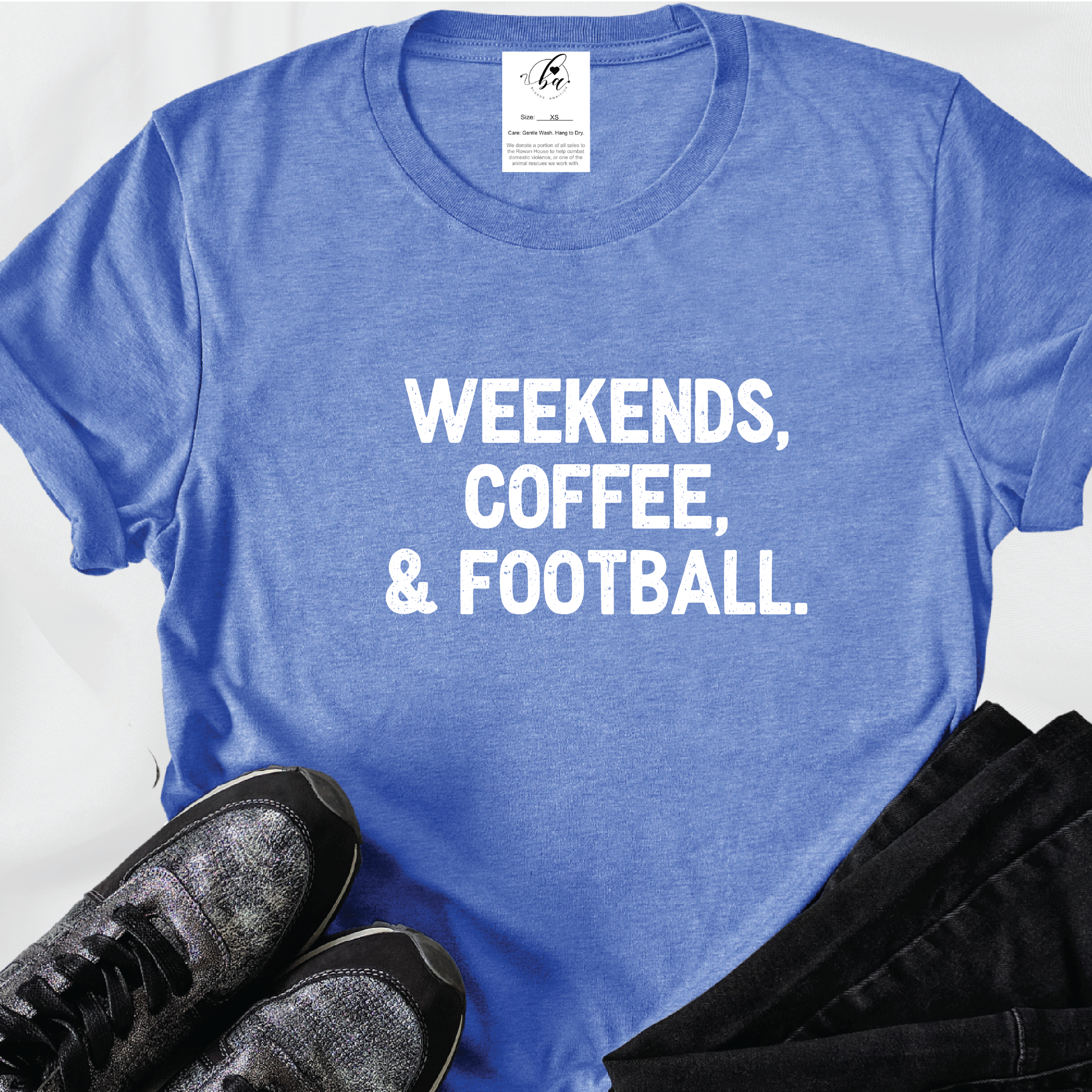 Weekends, Coffee, Football Tee