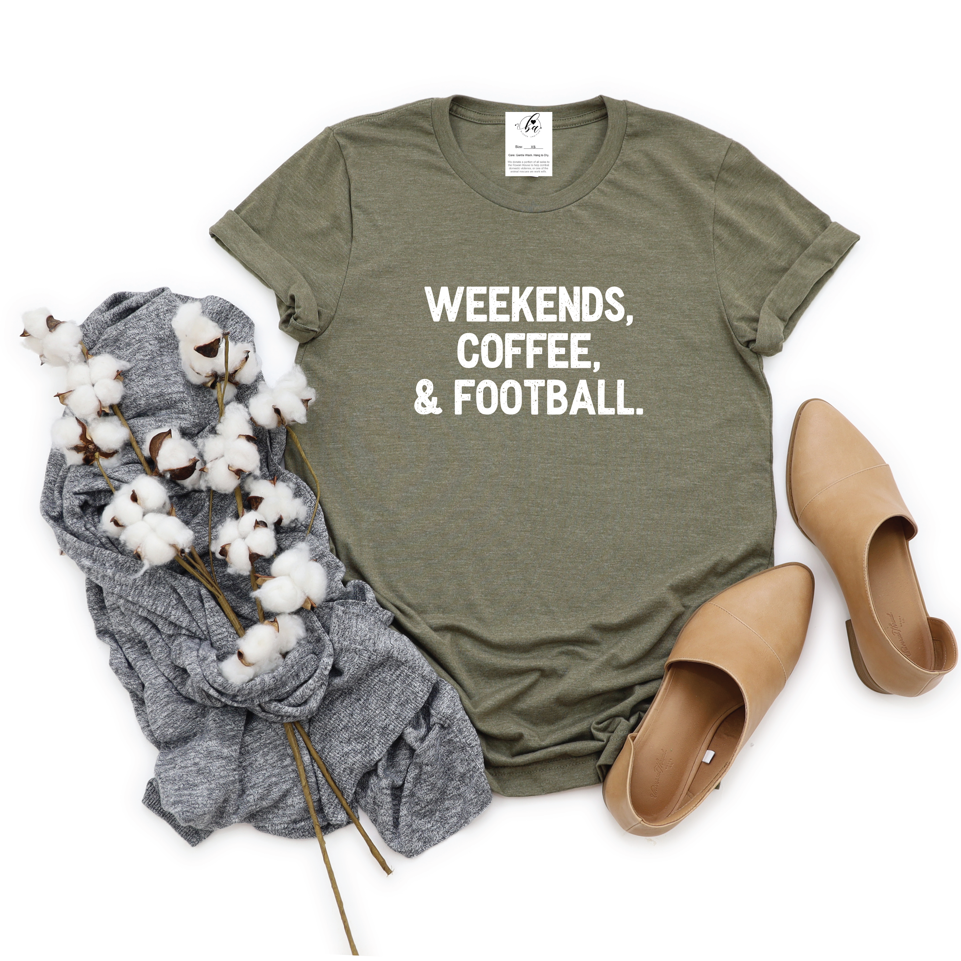 Weekends, Coffee, Football Tee