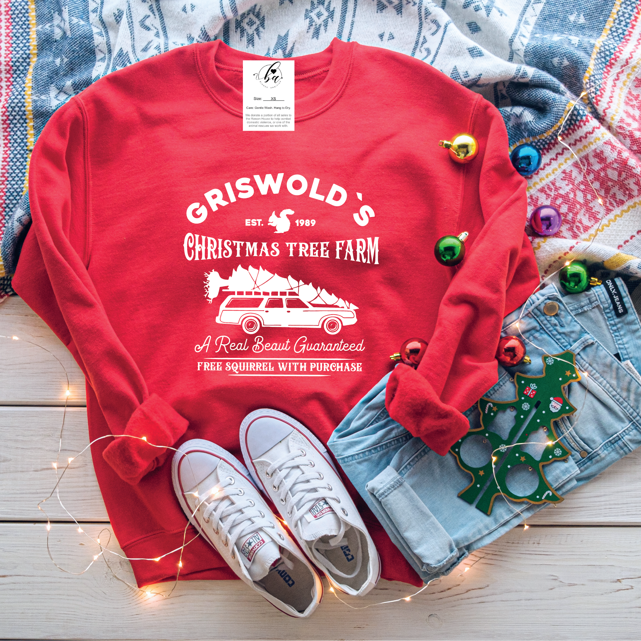 Griswold Christmas Tree Farm Classic Crew Neck Sweater