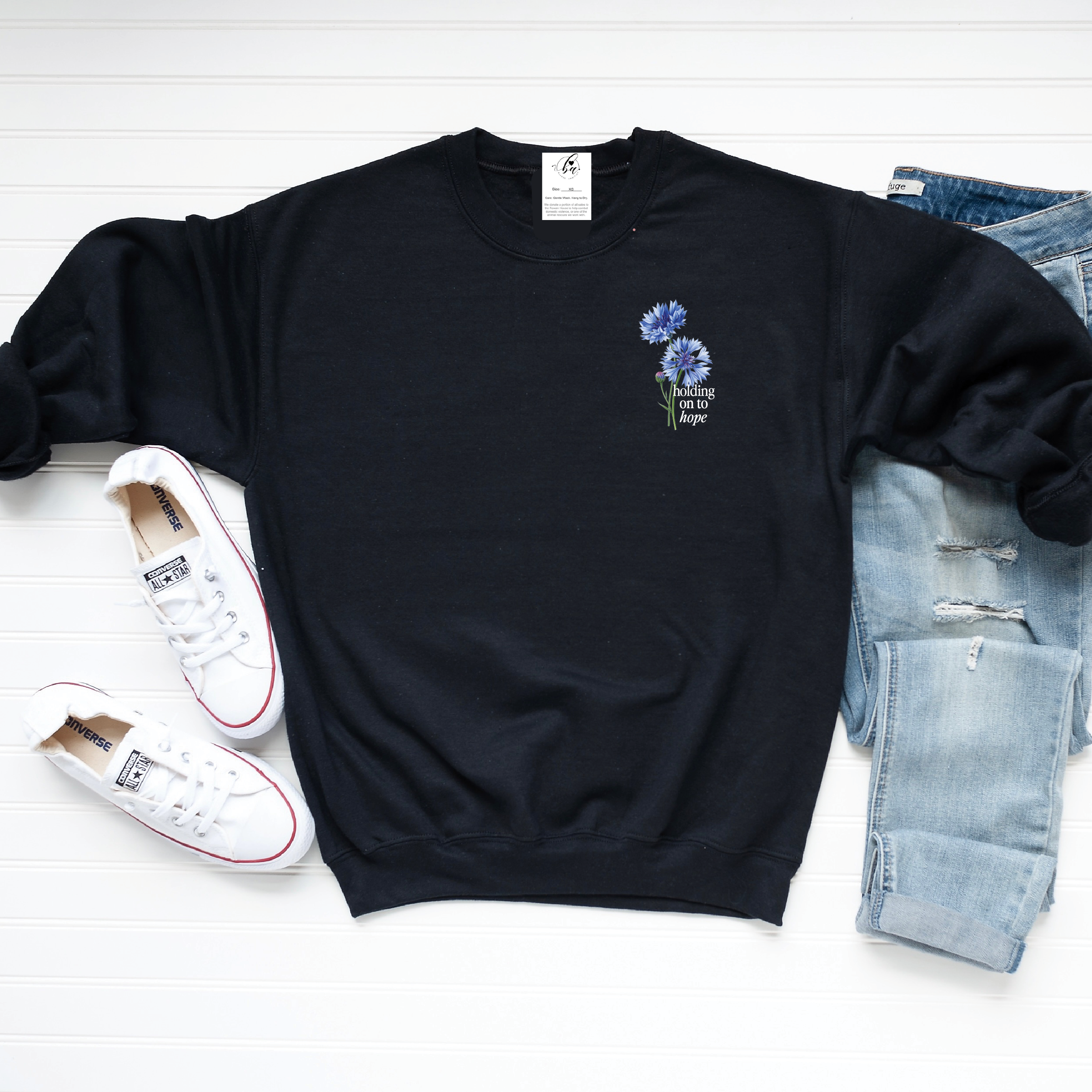 Holding on to Hope  Cozy Crew Neck Sweater