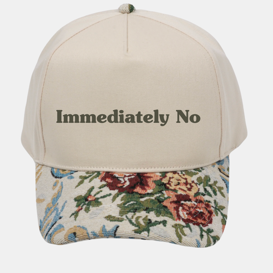 Immediately No Embroidered Cap