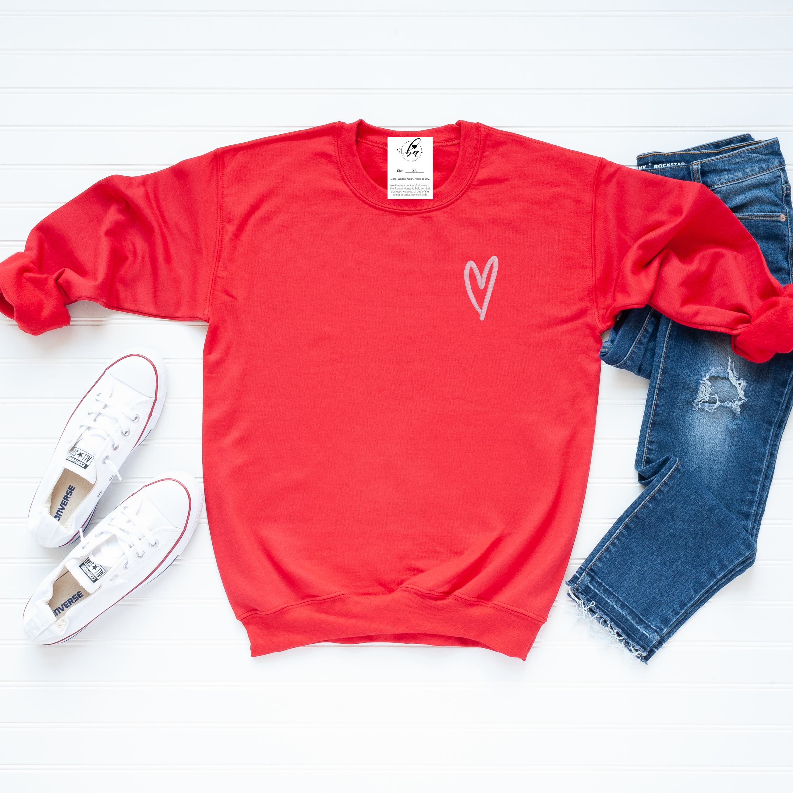 Keep Going Embroidered Cozy Crew Neck Sweater