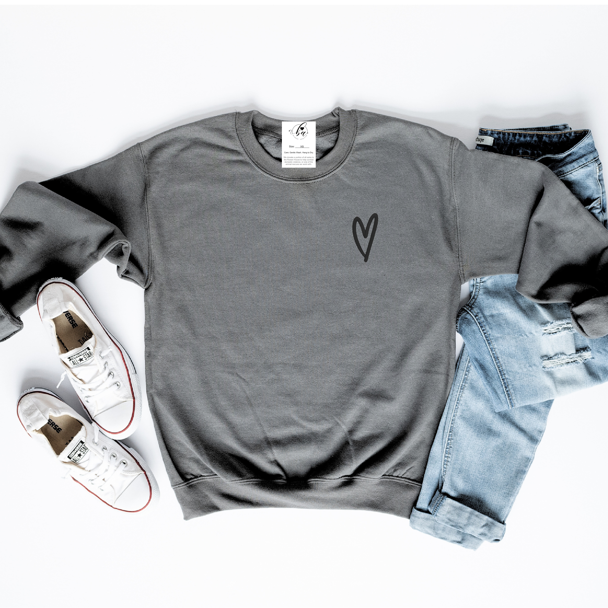 Keep Going Embroidered Cozy Crew Neck Sweater