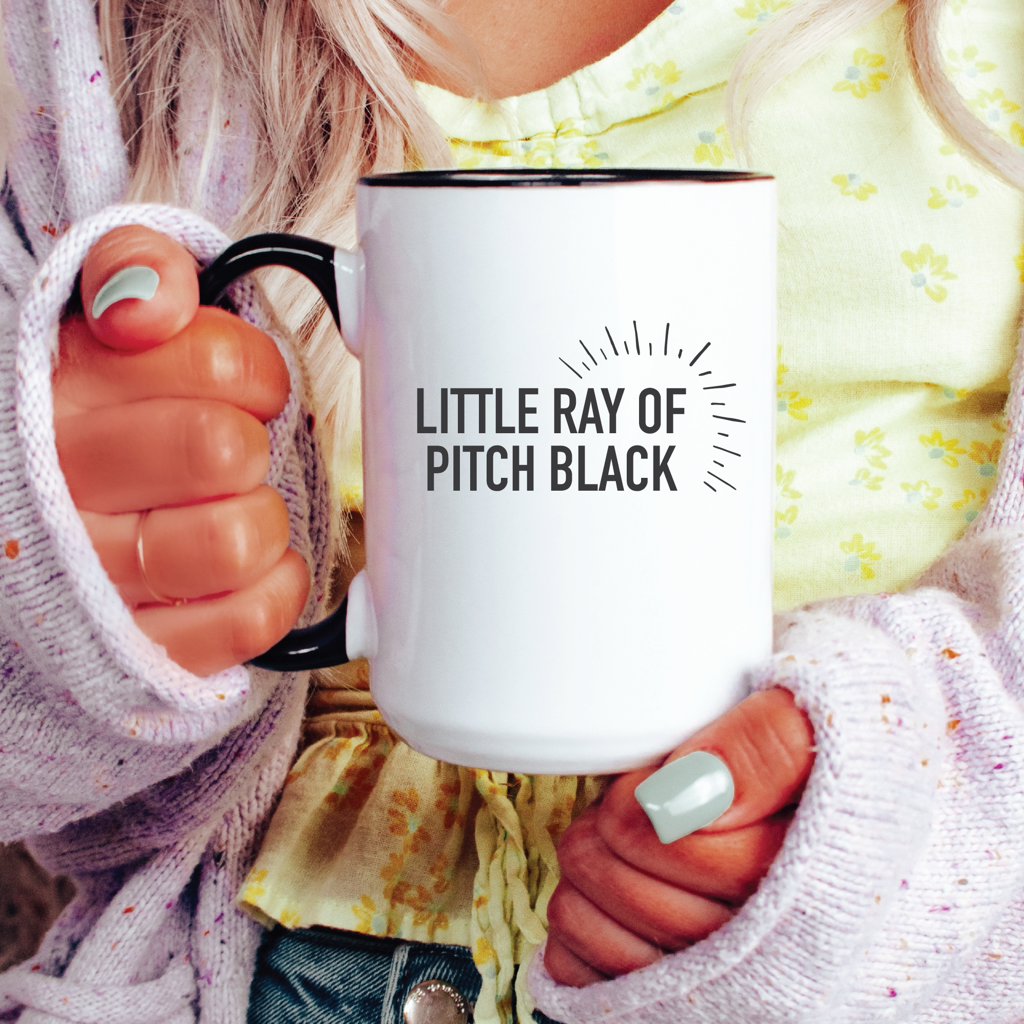 Little Ray of Pitch Black 15oz Coffee Mug