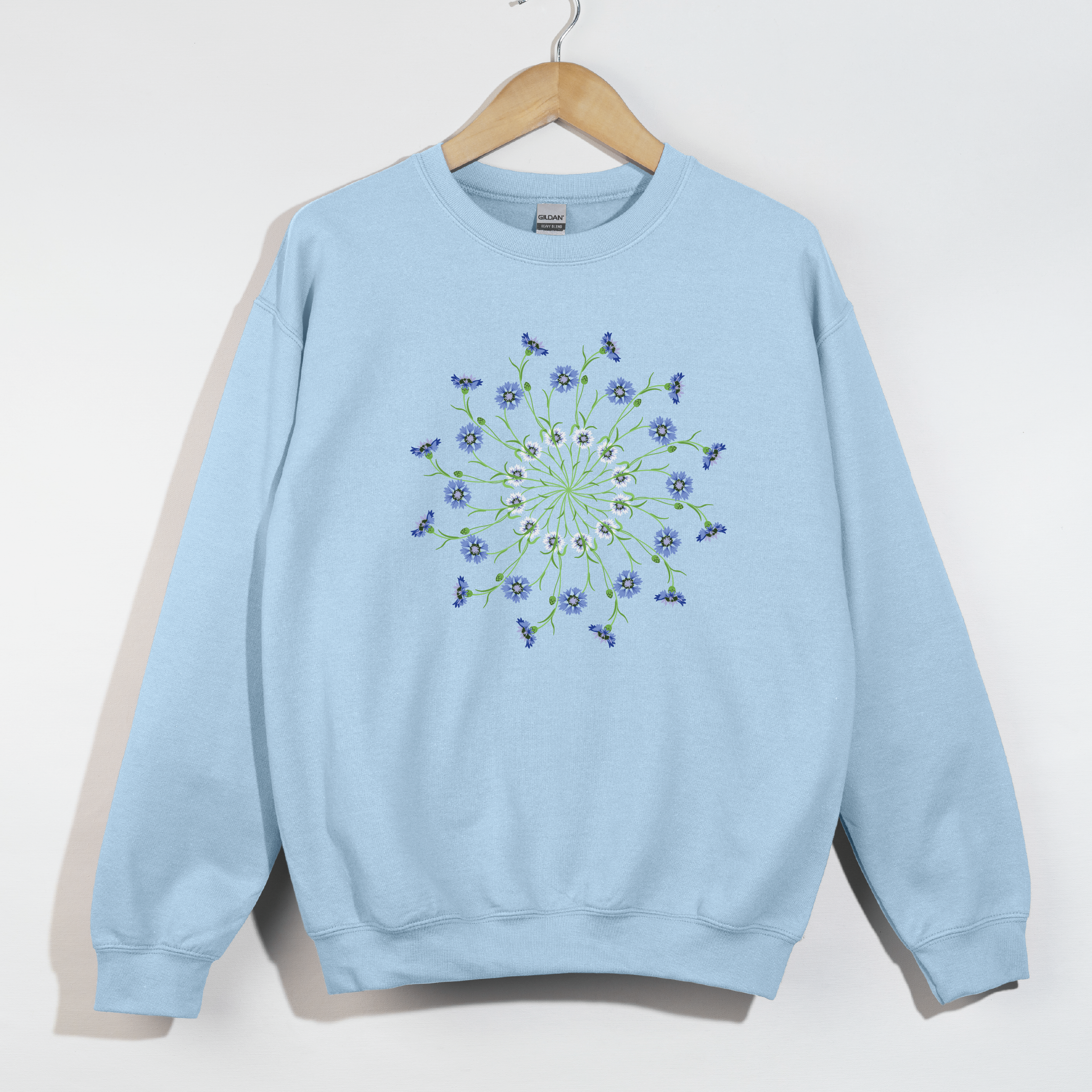 Cornflower Mandala Classic Crew Neck Sweater