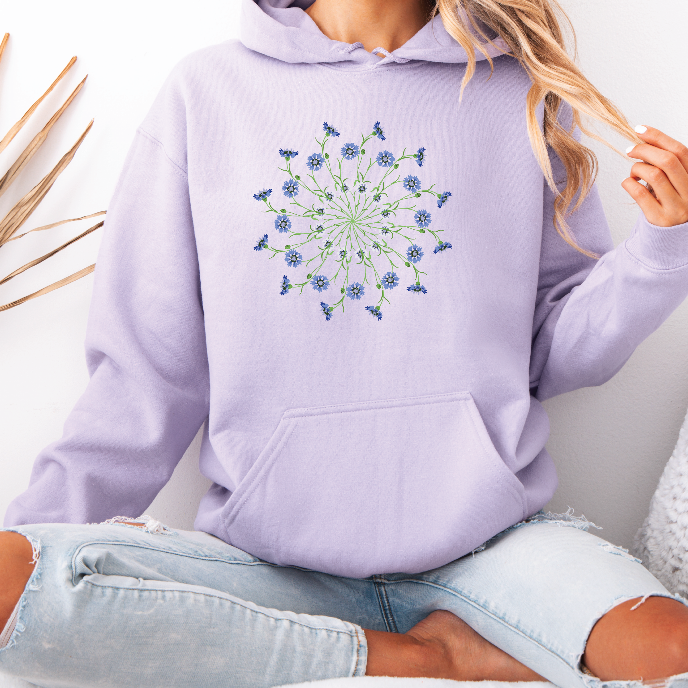 Cornflower Mandala Classic HOODIE