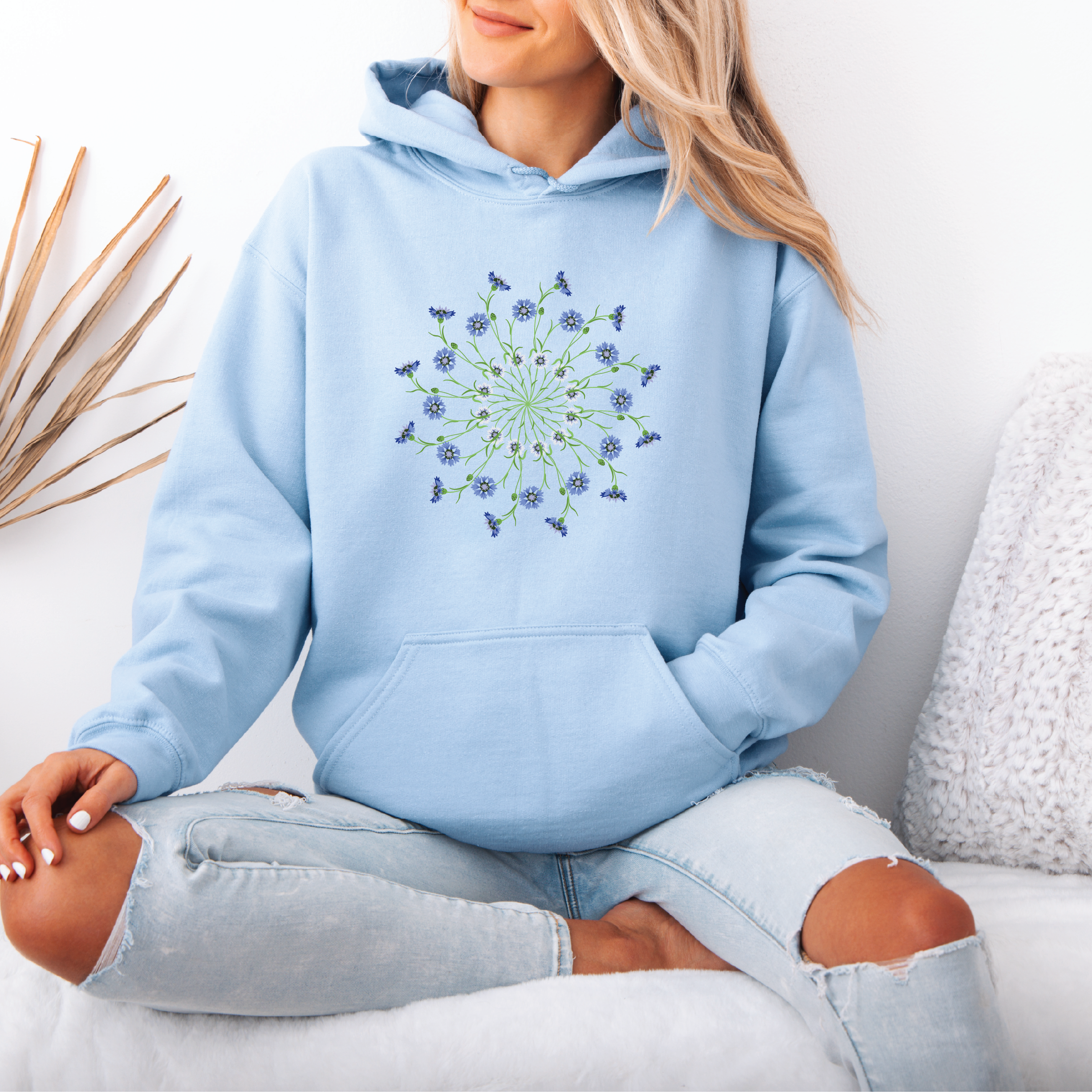 Cornflower Mandala Classic HOODIE