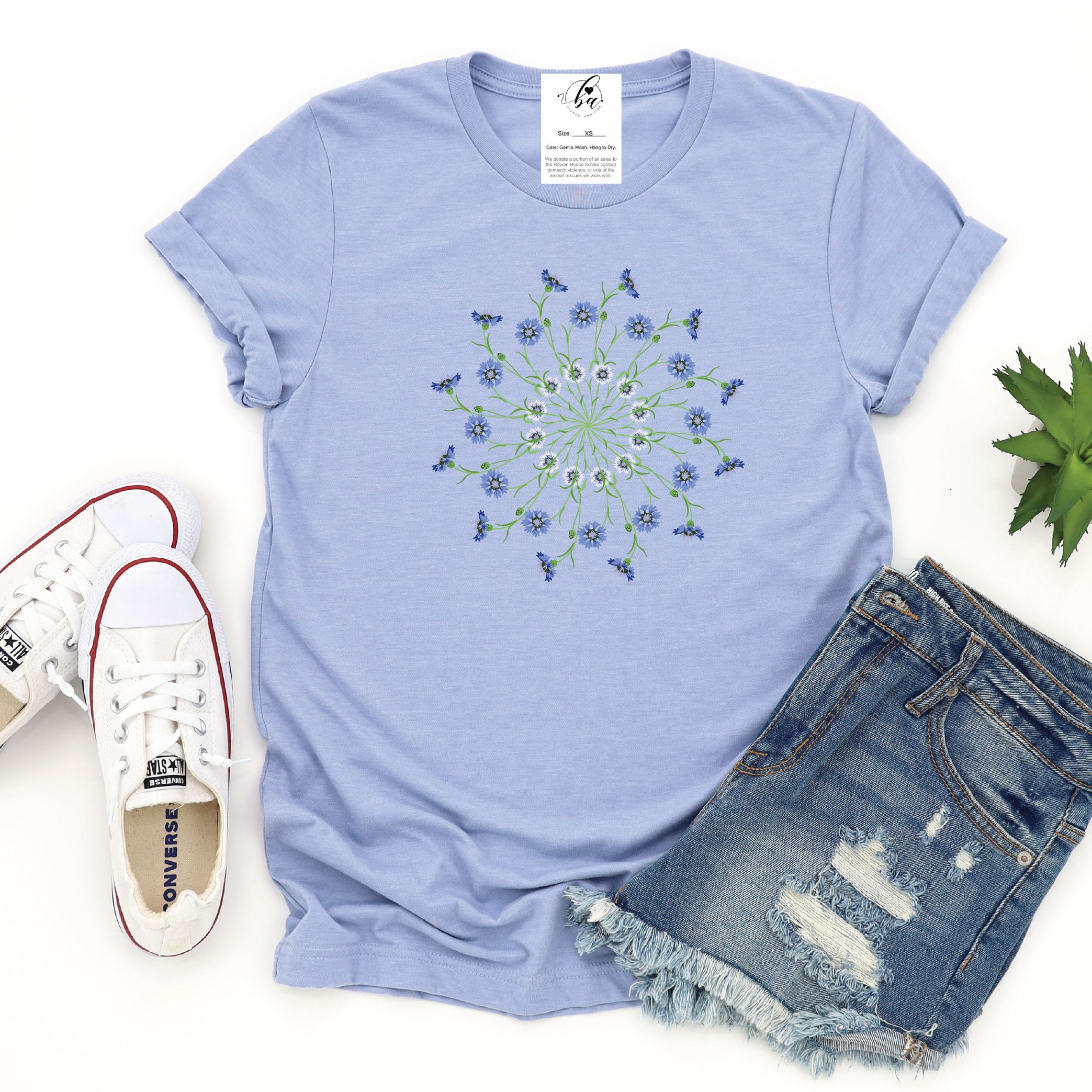 Cornflower Mandalla Tee