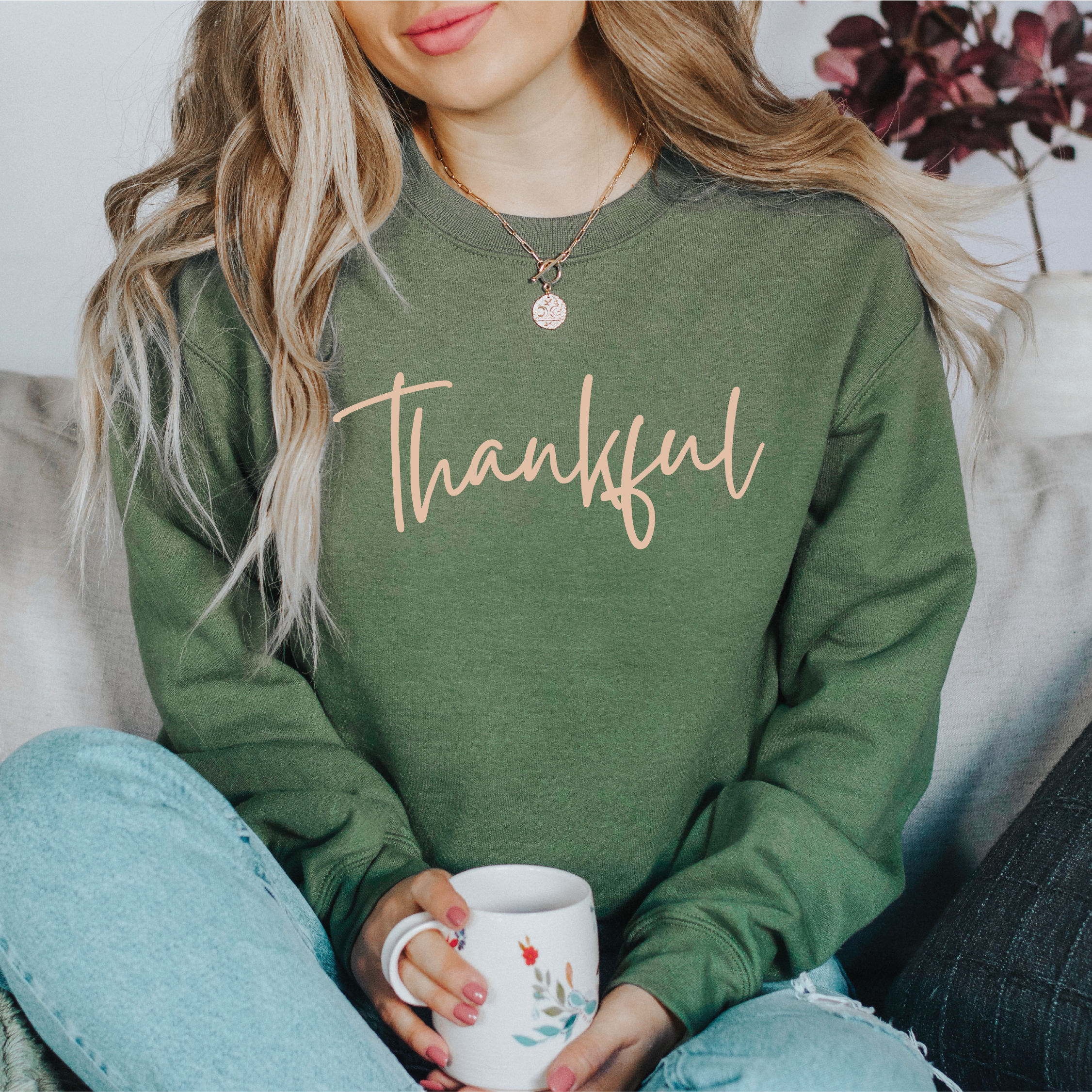 Thankful Classic Crew Neck Sweater