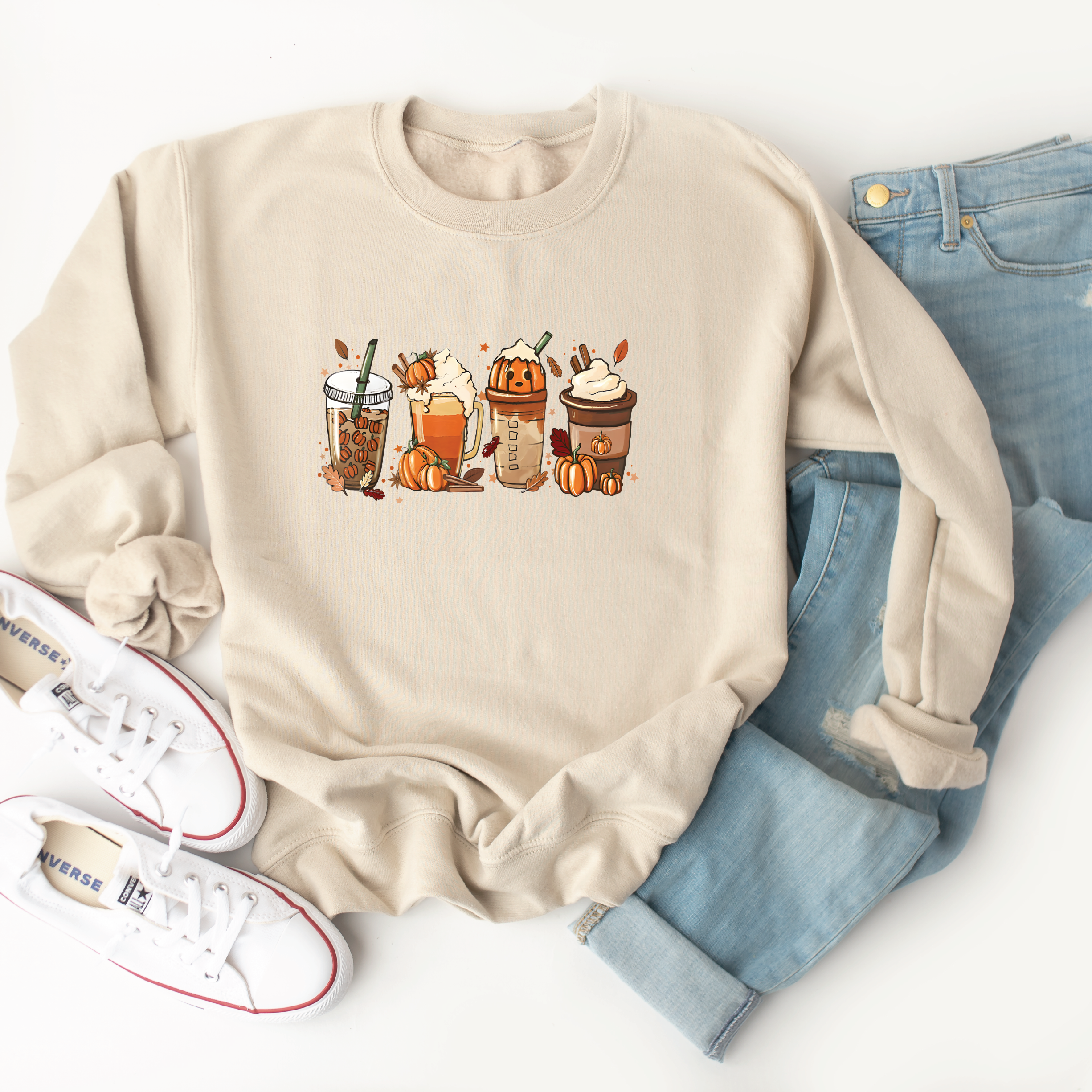 Pumpkin Spice Drinks Obsession Classic Crew Sweater