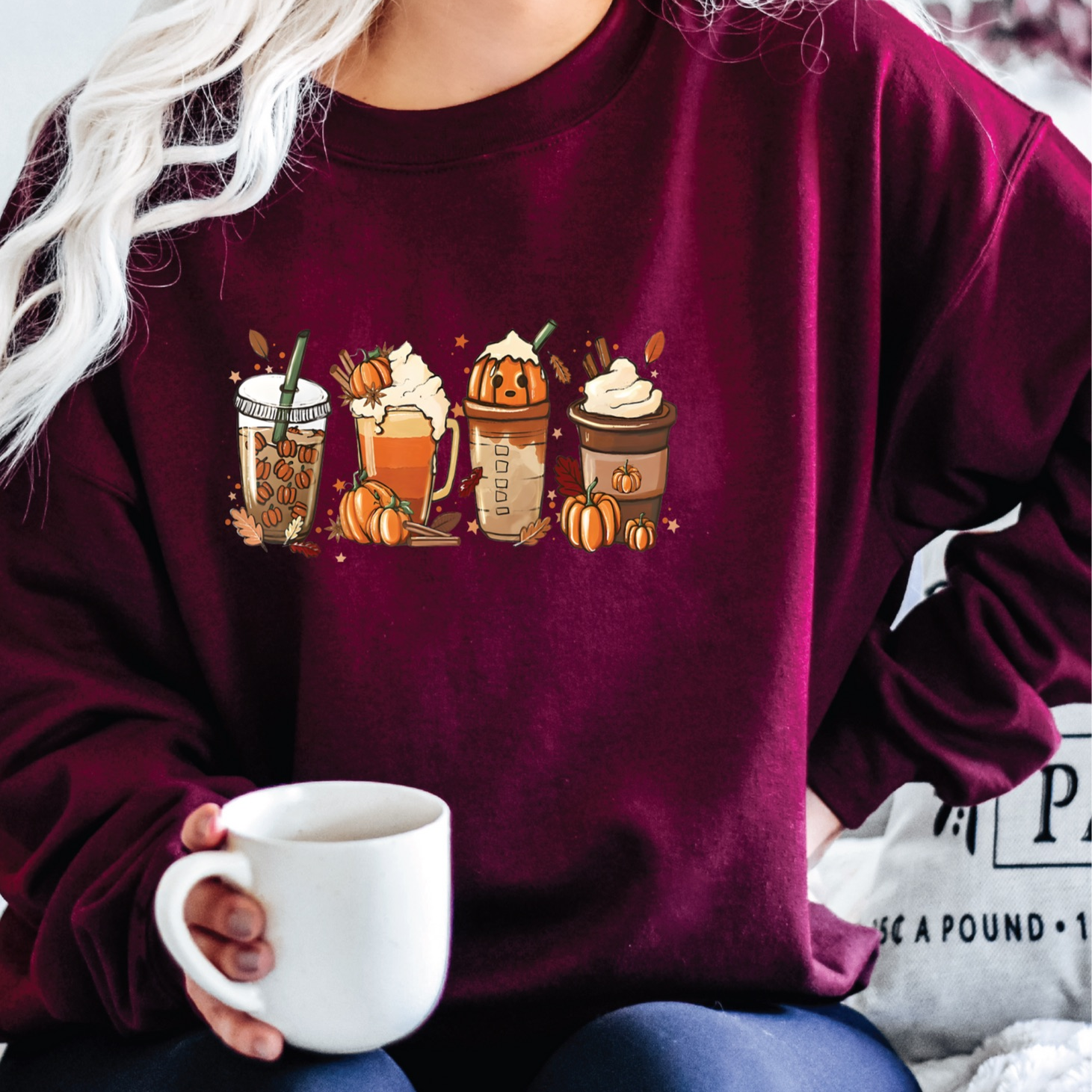 Pumpkin Spice Drinks Obsession Classic Crew Sweater