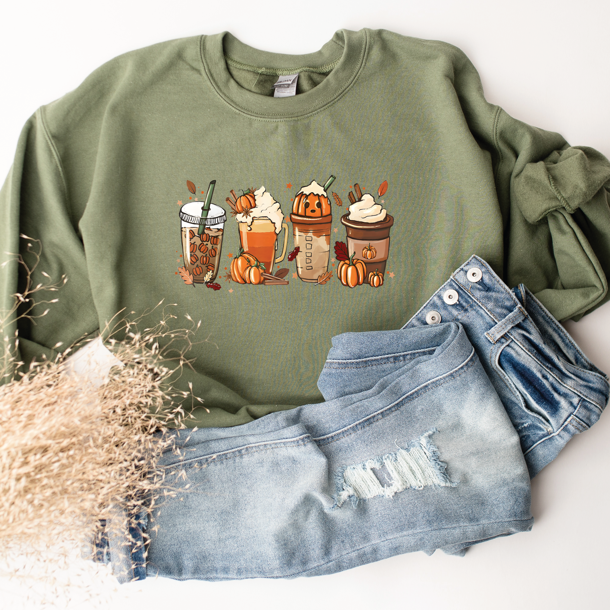 Pumpkin Spice Drinks Obsession Classic Crew Sweater