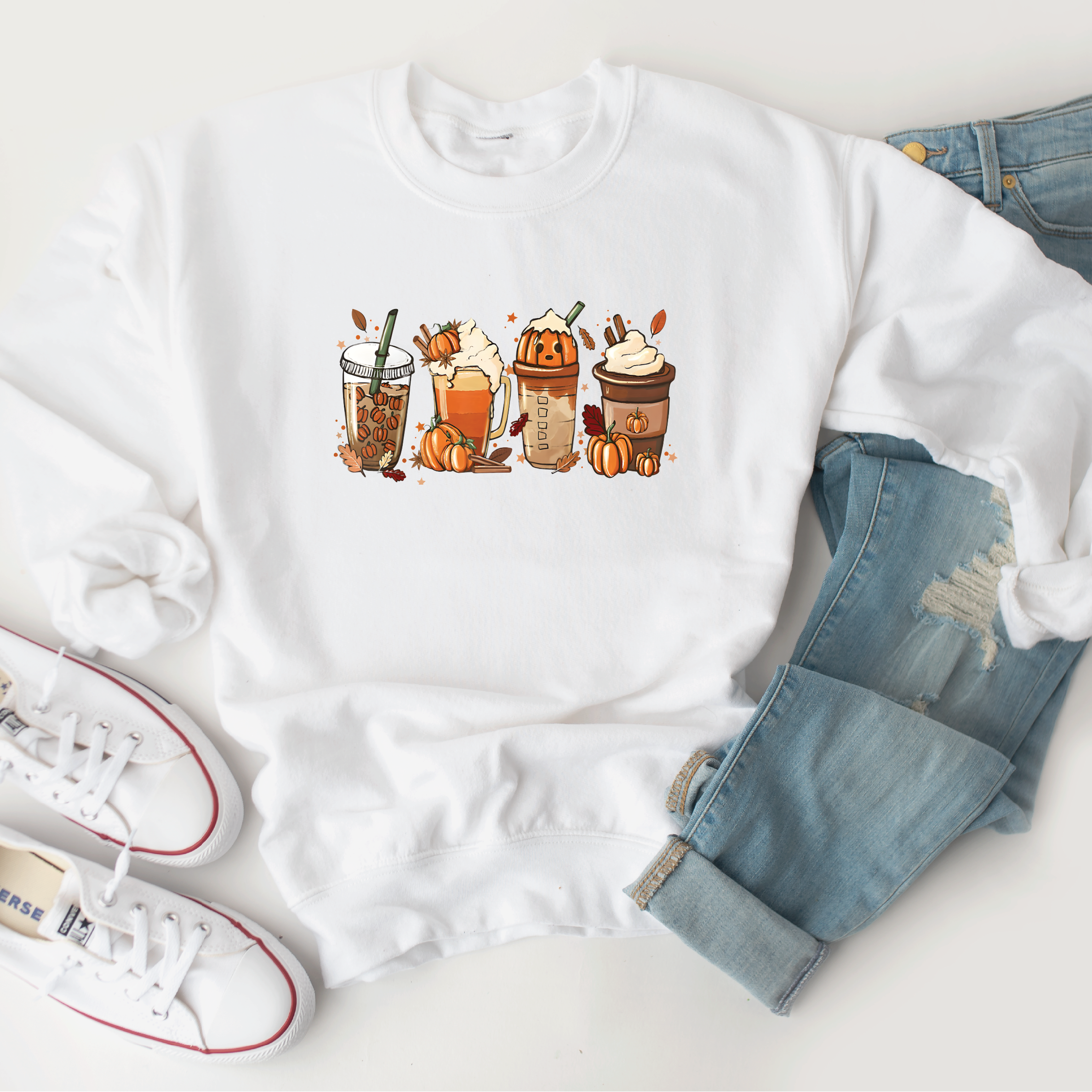 Pumpkin Spice Drinks Obsession Classic Crew Sweater