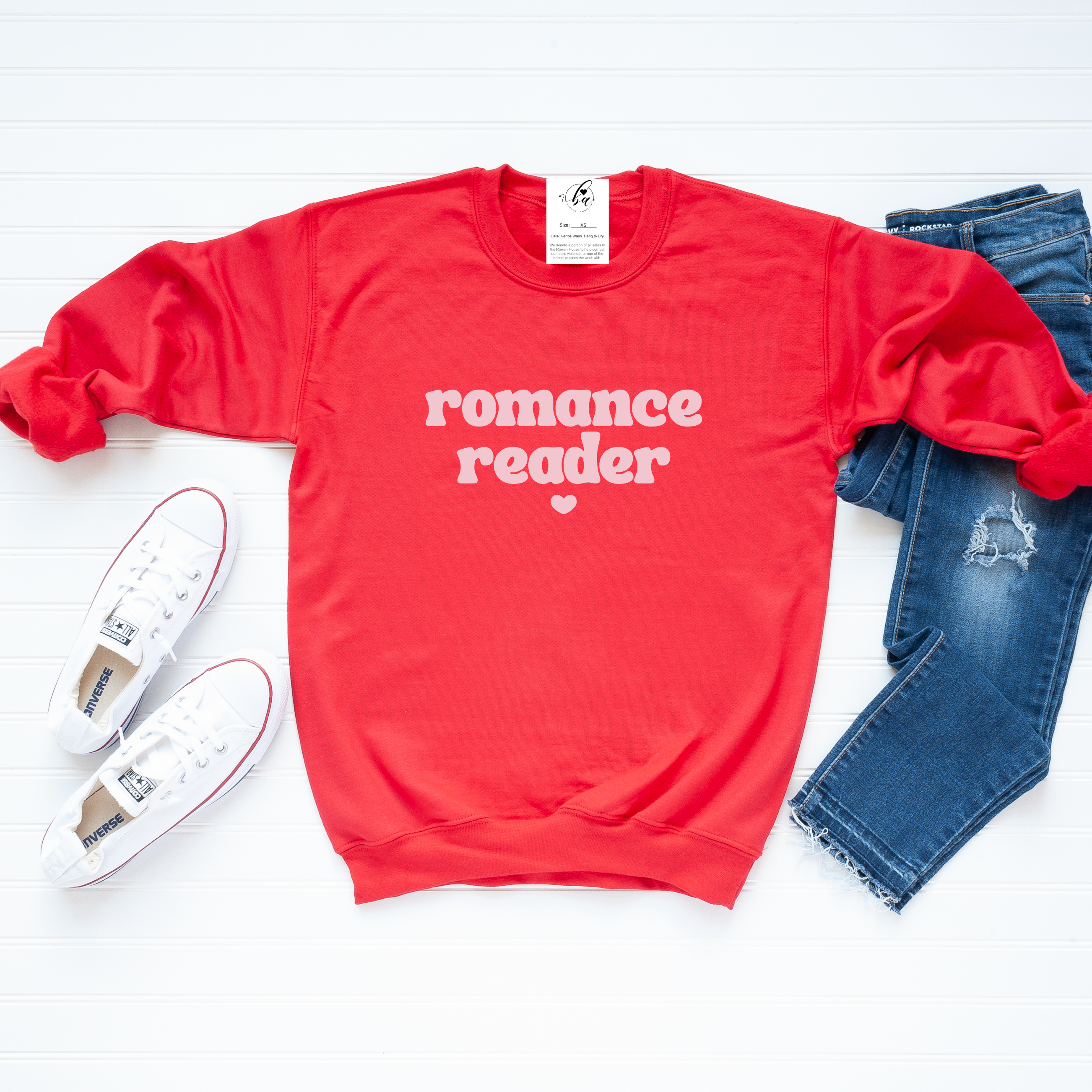 Romance Reader Cozy Crew Neck Sweater