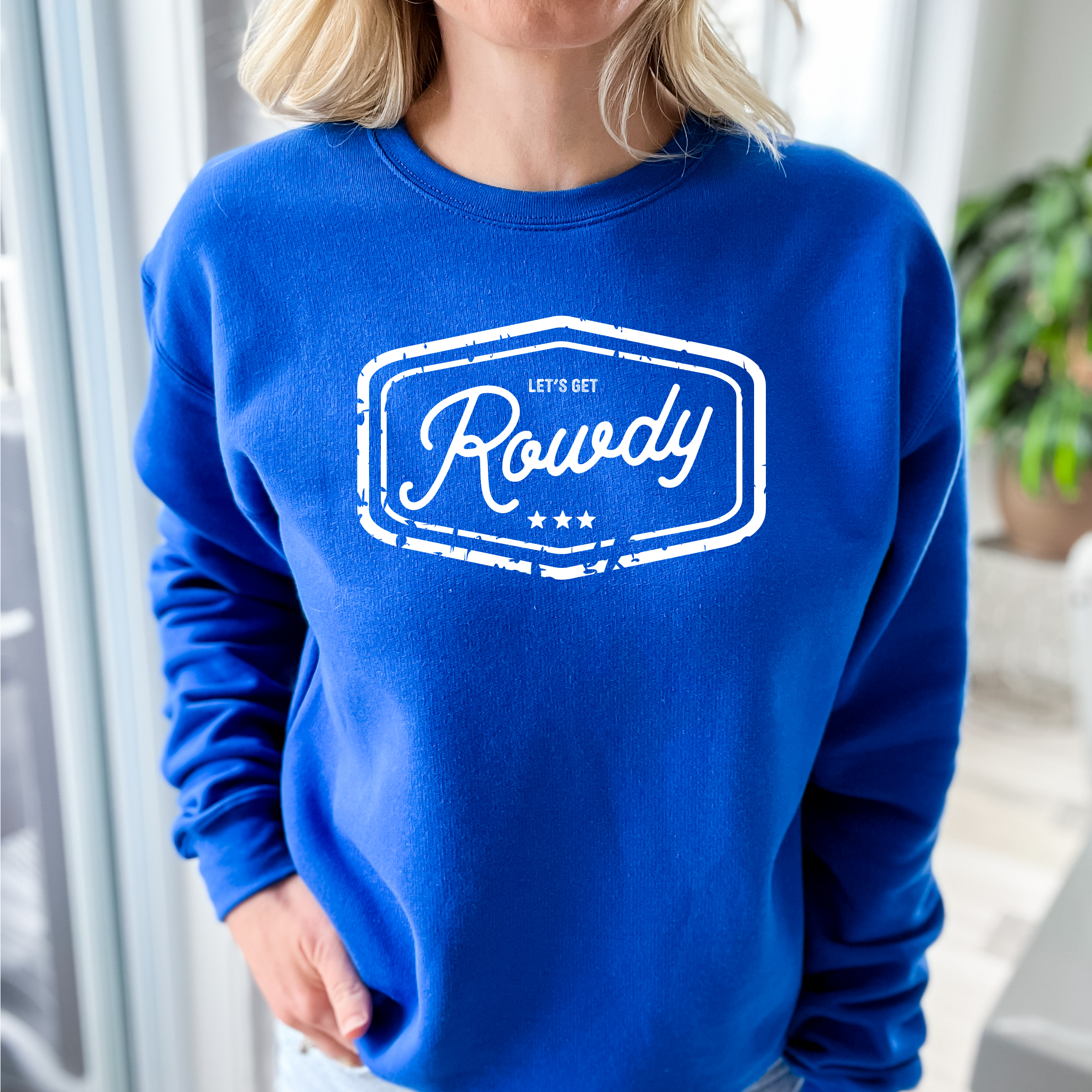 Let's Get Rowdy Cozy Crew Neck Sweater